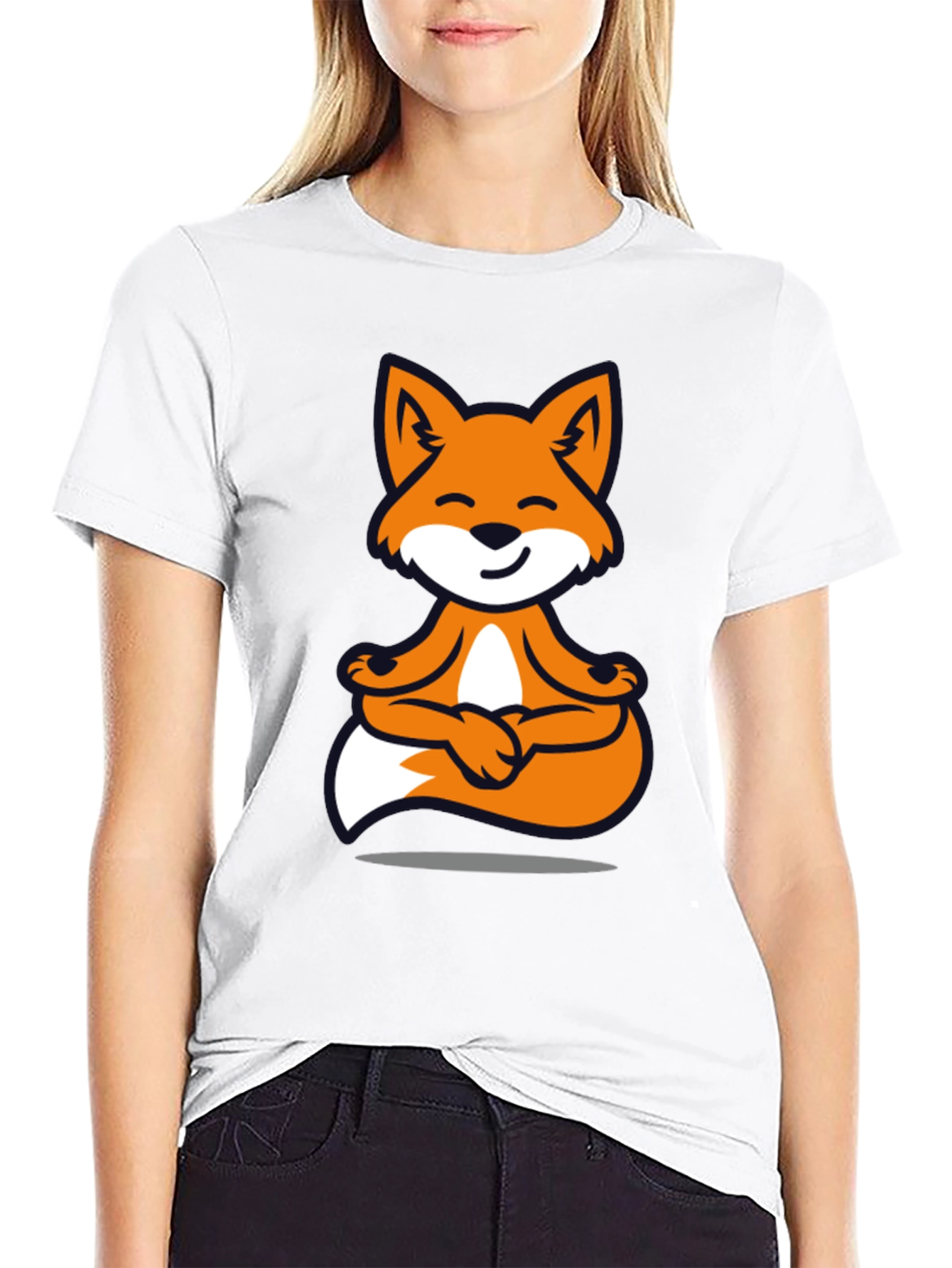 Meditating Fox T-Shirt - Zen Style
