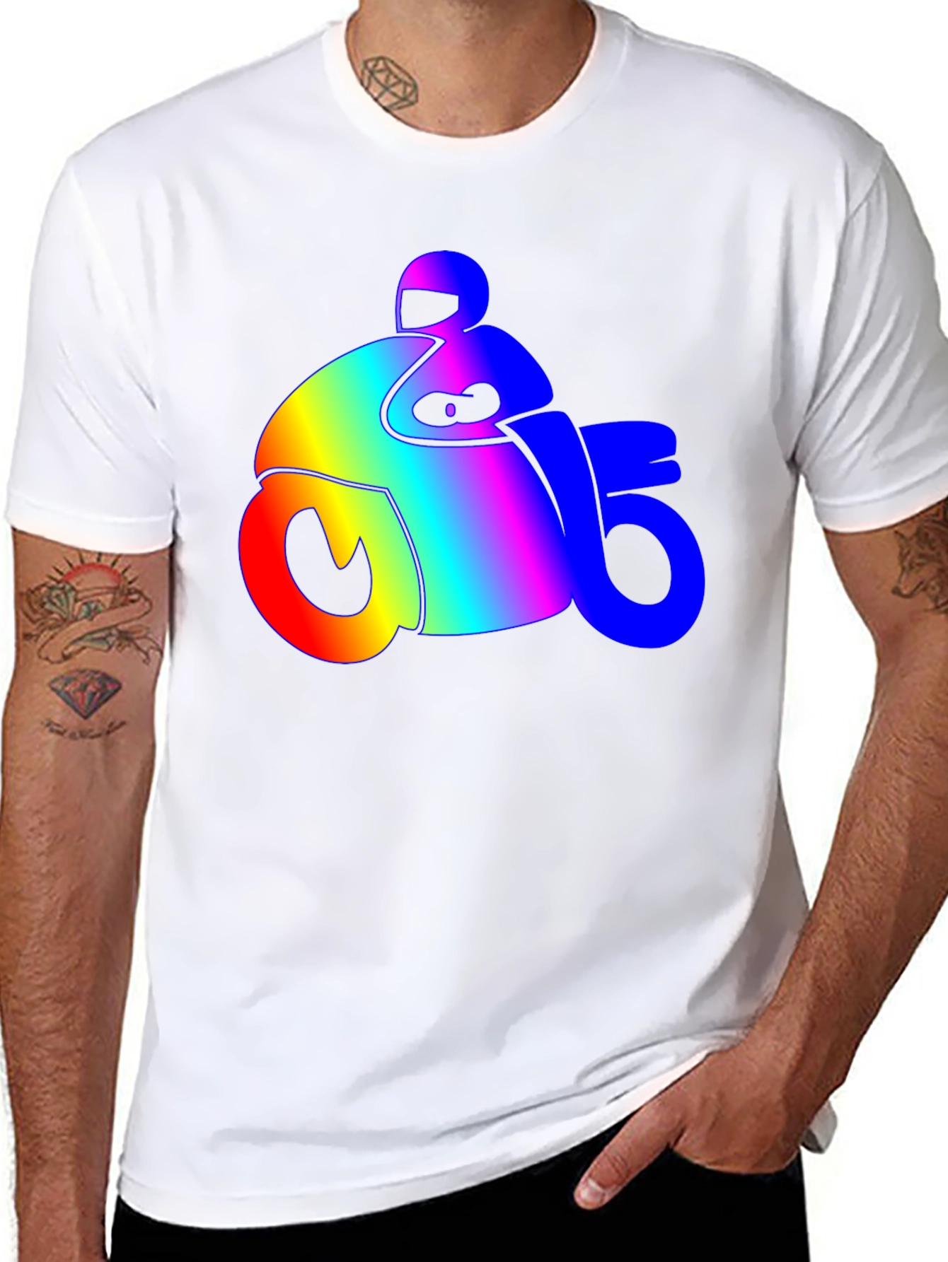 Rainbow Motorcycle T-Shirt