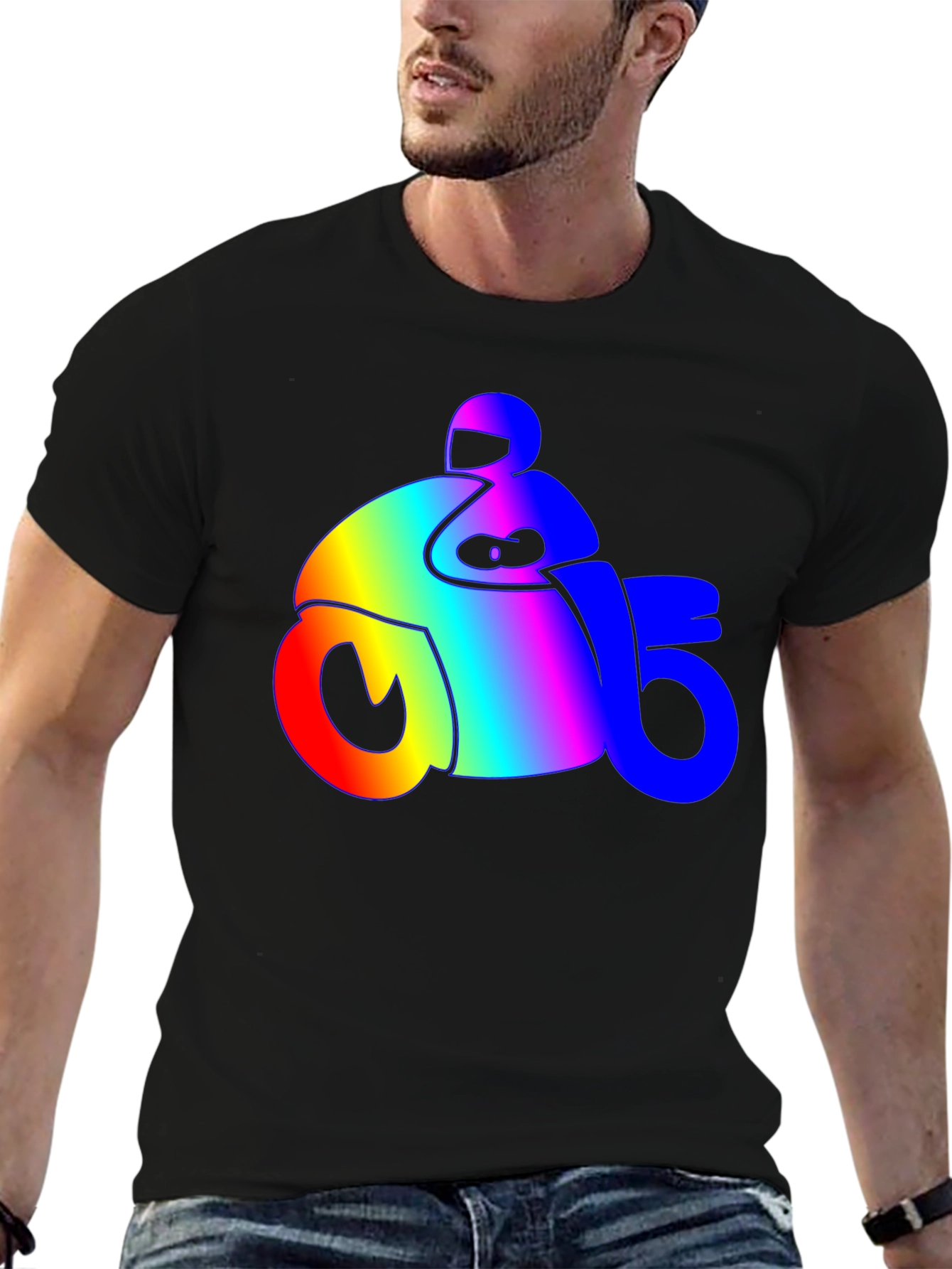 Rainbow Motorcycle T-Shirt