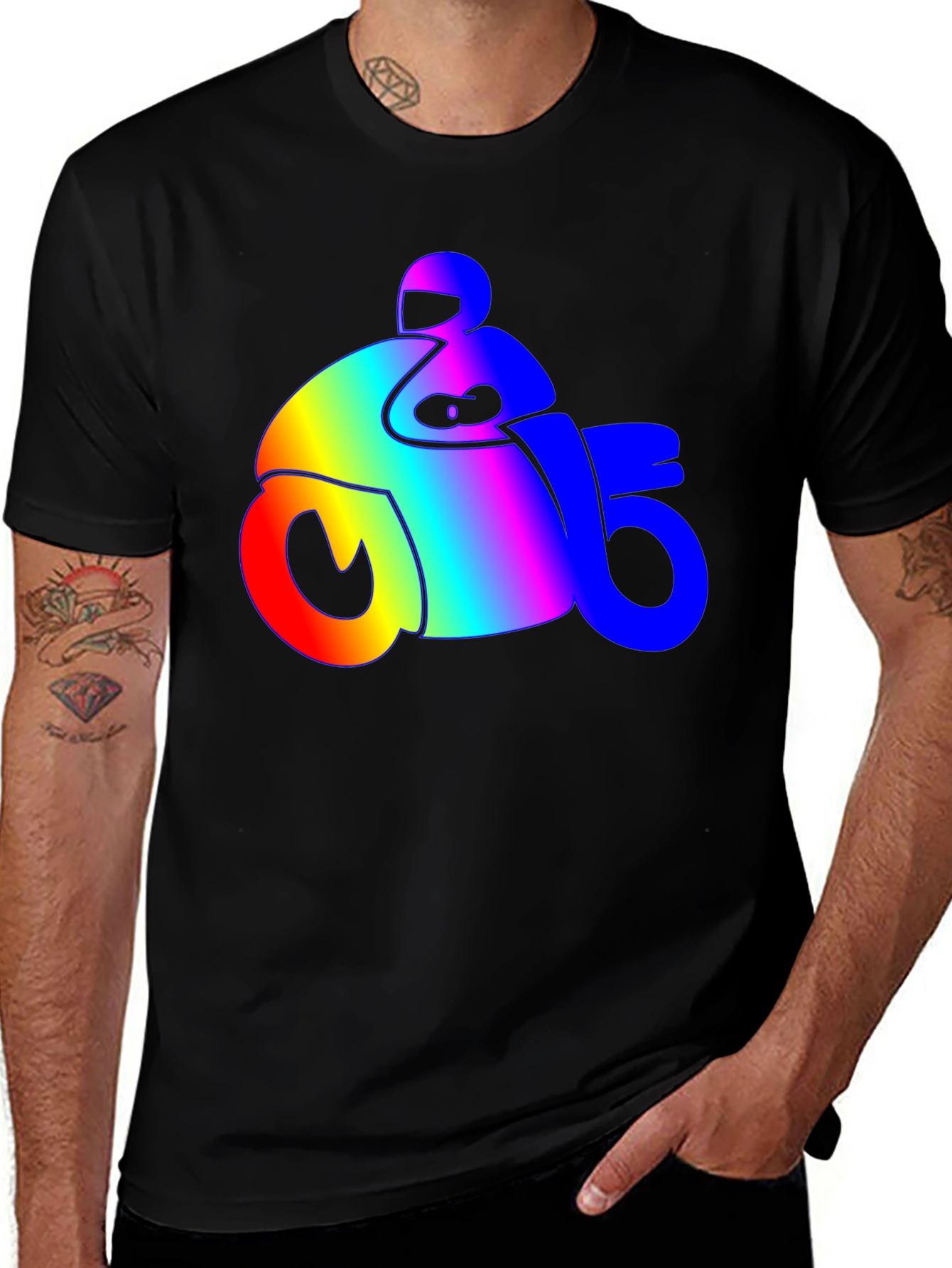 Rainbow Motorcycle T-Shirt