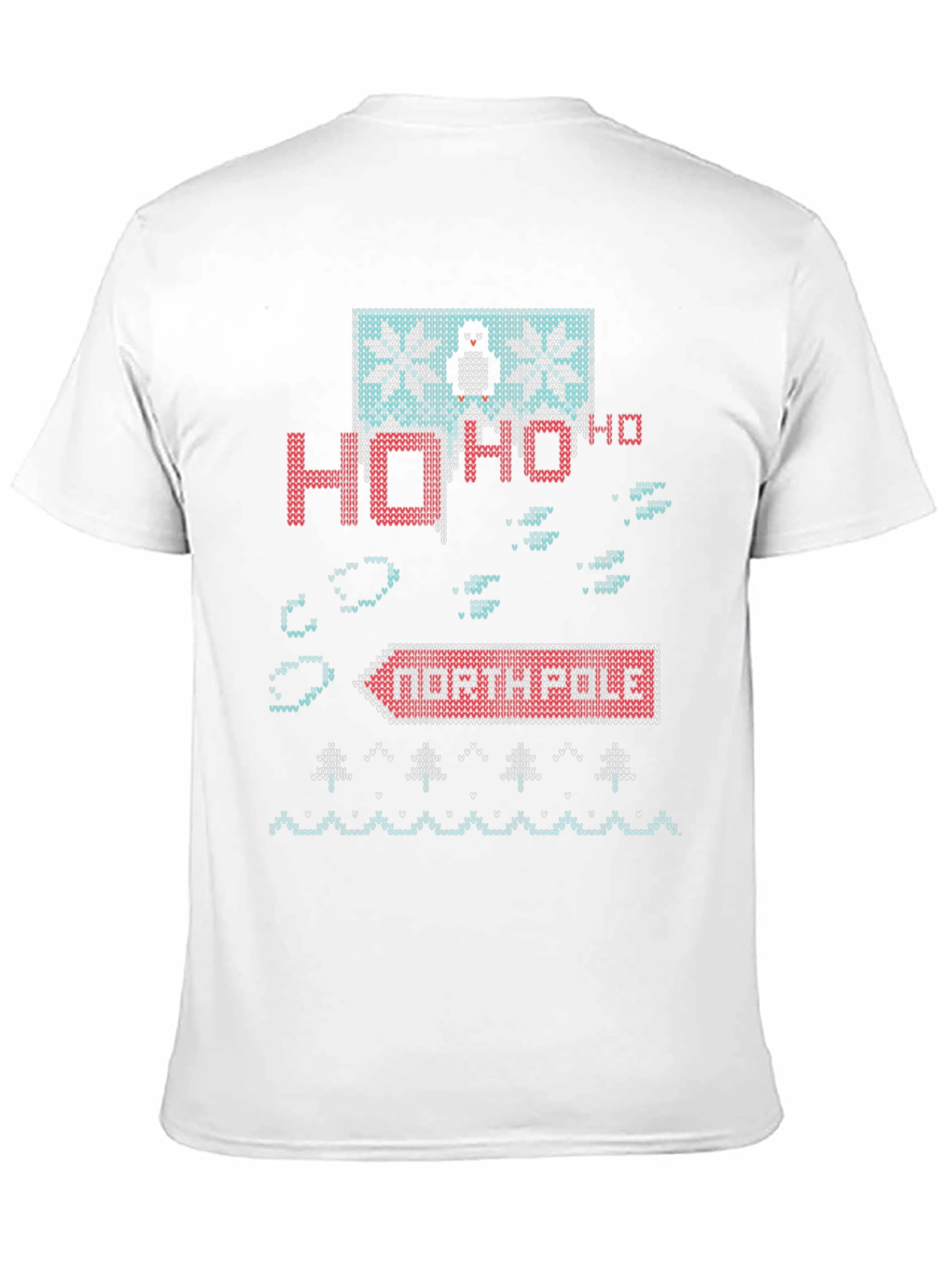 North Pole Penguin Ugly Christmas Knit T-Shirt