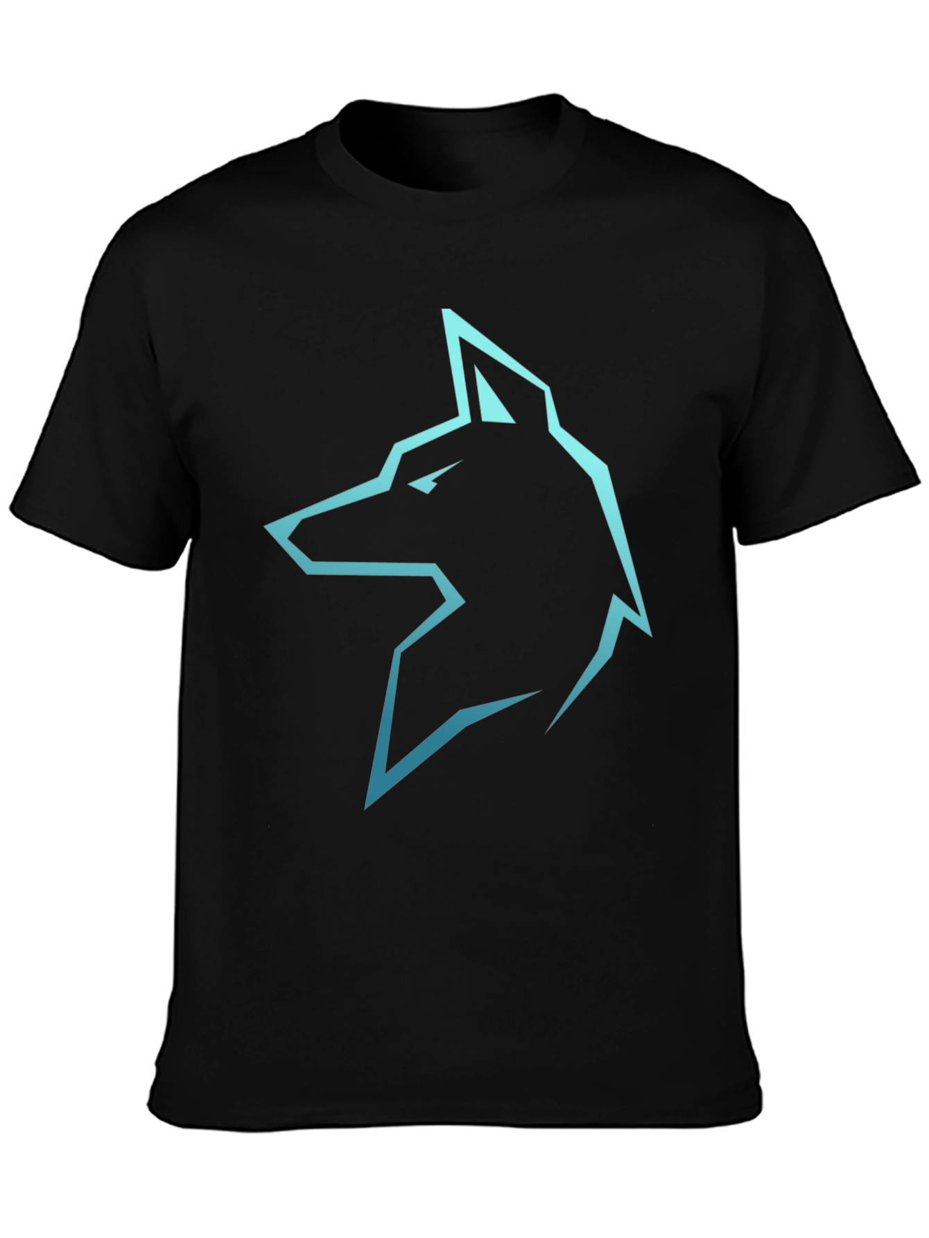 Cool Wolf Graphic Black T-Shirt