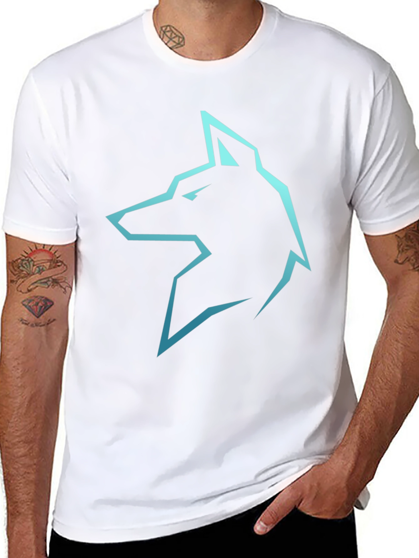 Cool Wolf Graphic Black T-Shirt