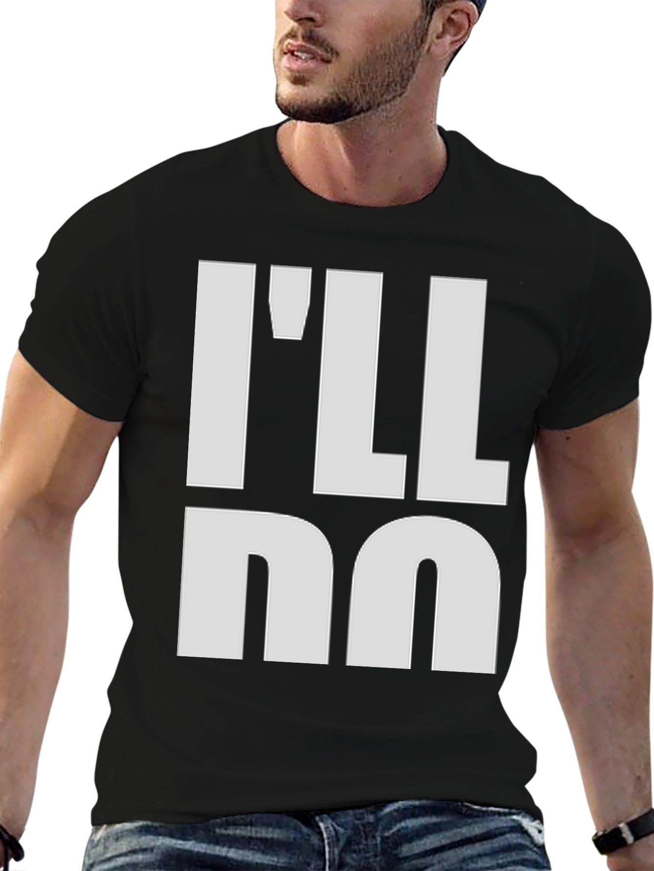 Ill Do Me Mens Black Graphic T-Shirt