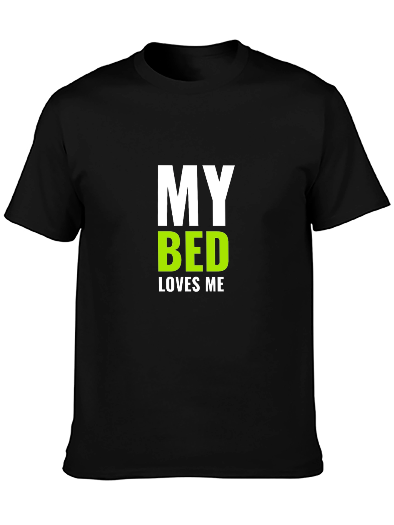 My Bed Loves Me Graphic T-Shirt - Black