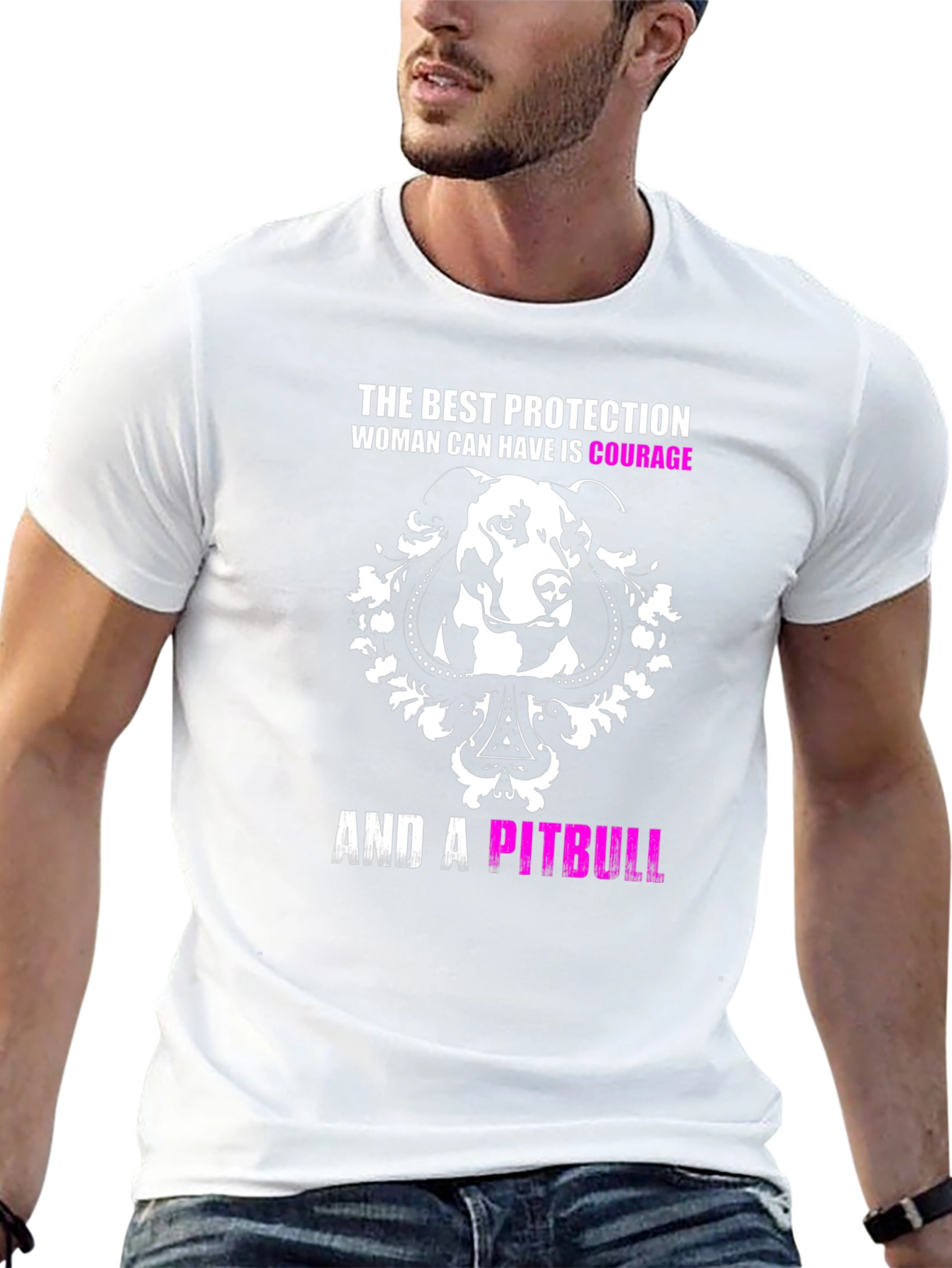 Courage and a Pitbull Graphic T-Shirt