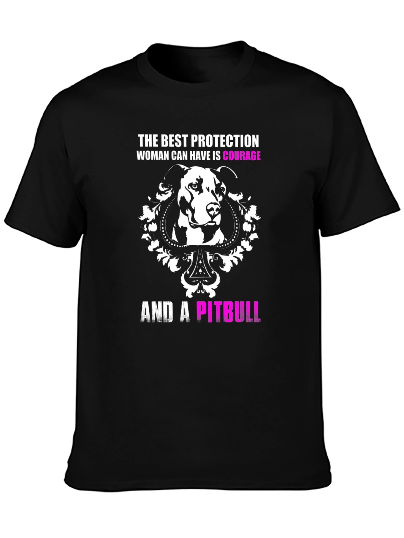 Courage and a Pitbull Graphic T-Shirt