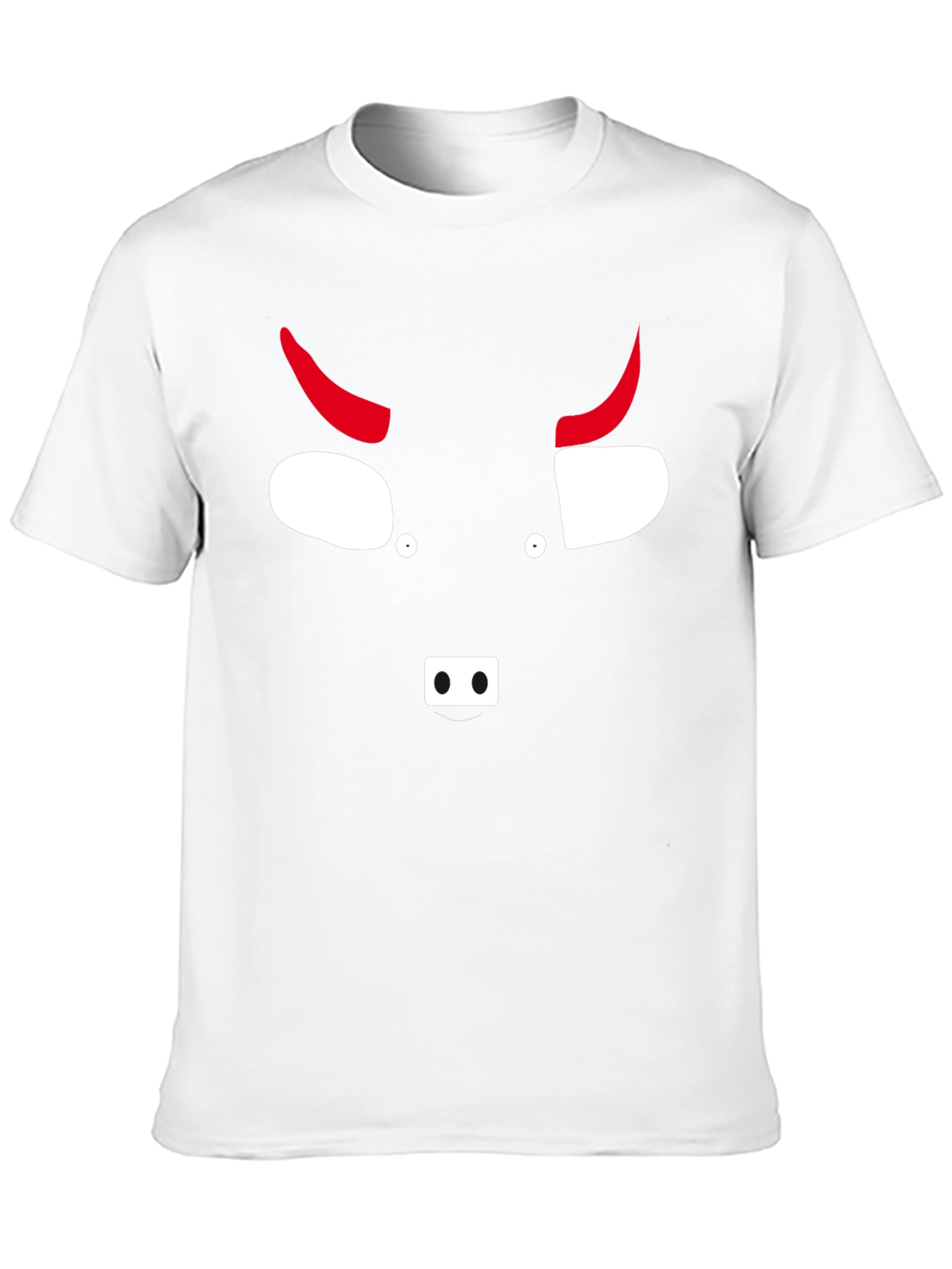 Devil Face Graphic Tee - Black Cotton T-Shirt