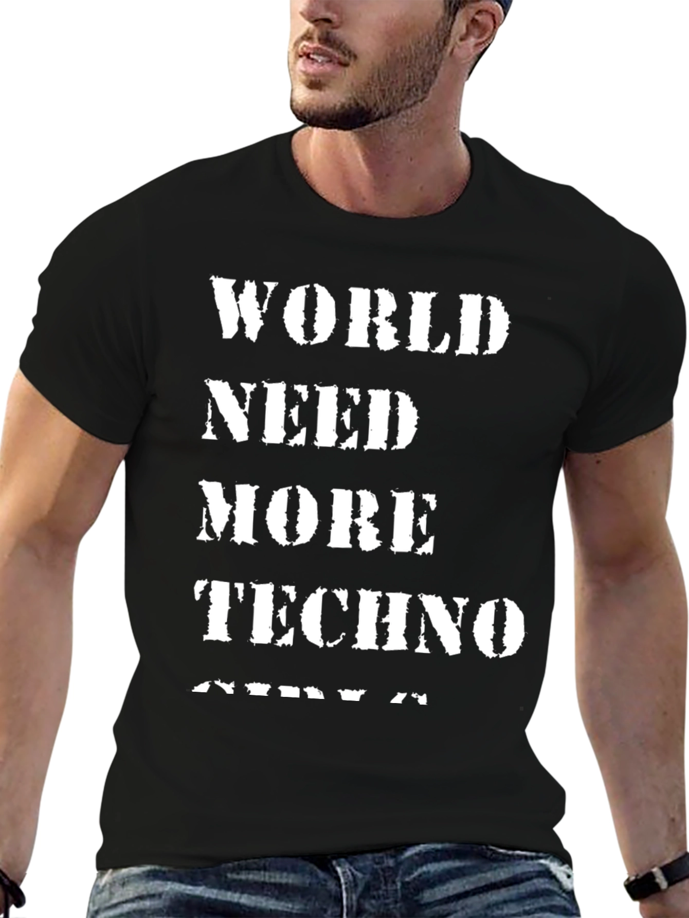 World Need More Techno Graphic Tee