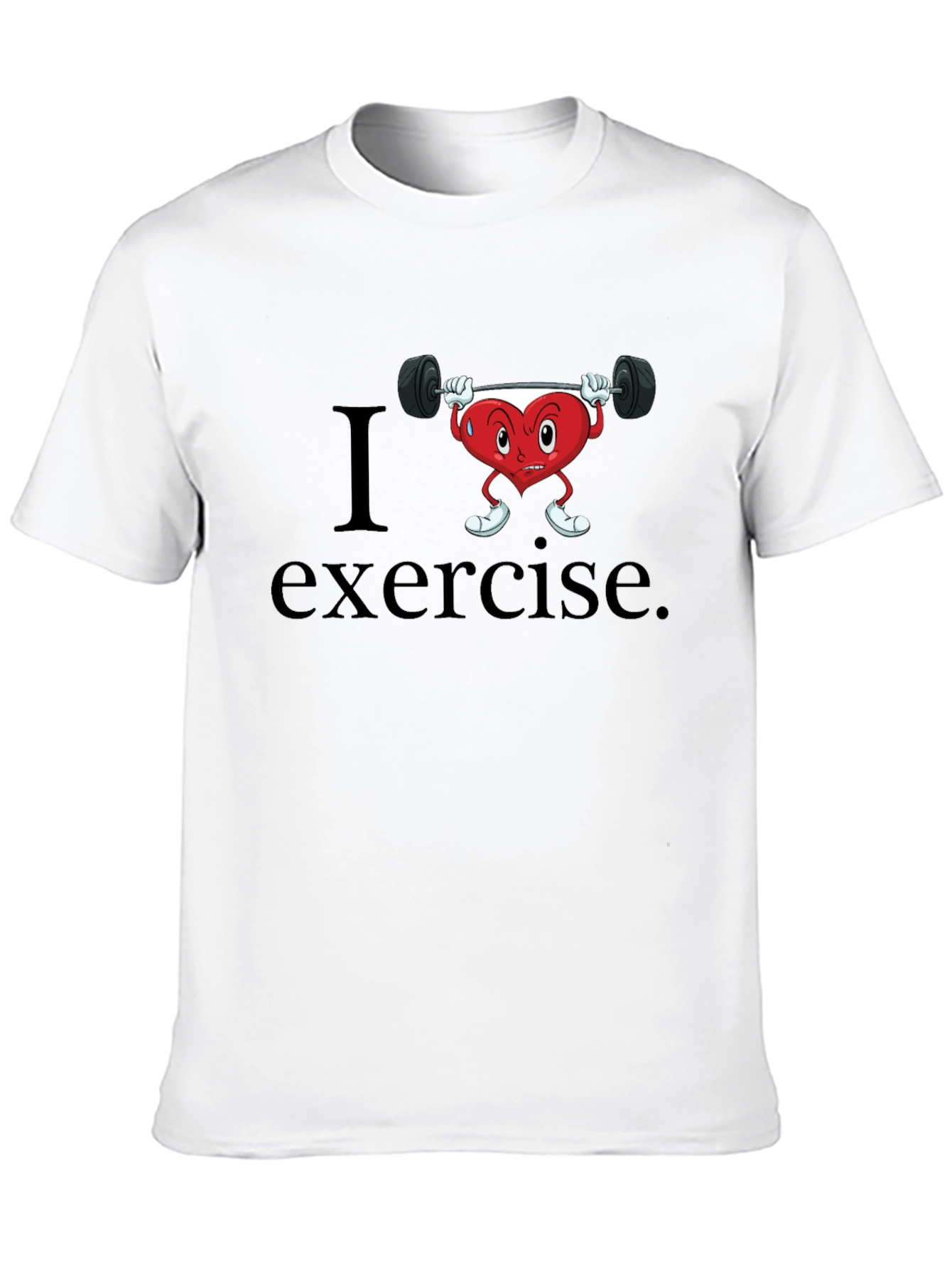 I Heart Exercise Graphic Tee - Mens Black T-Shirt