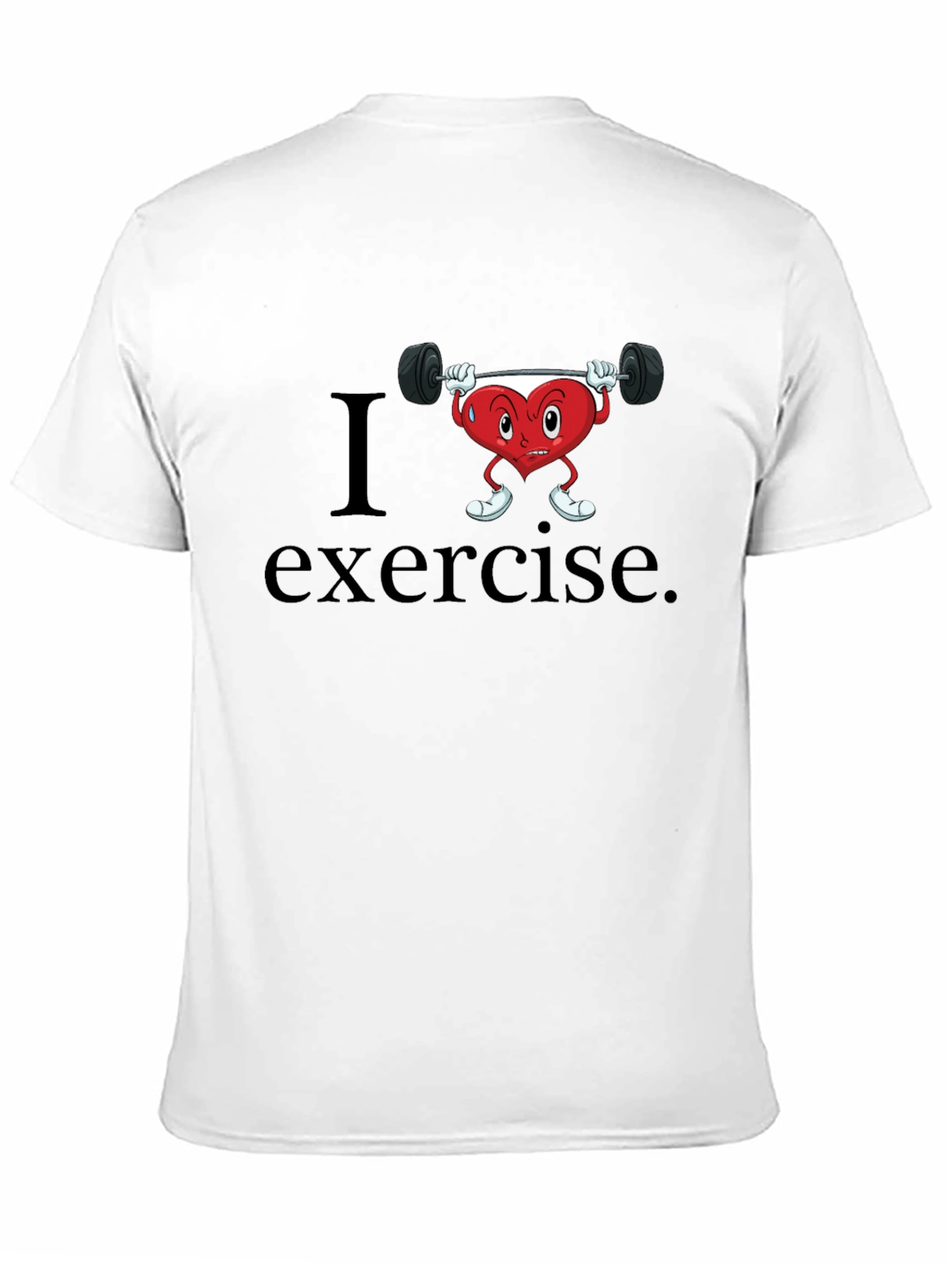 I Heart Exercise Graphic Tee - Mens Black T-Shirt