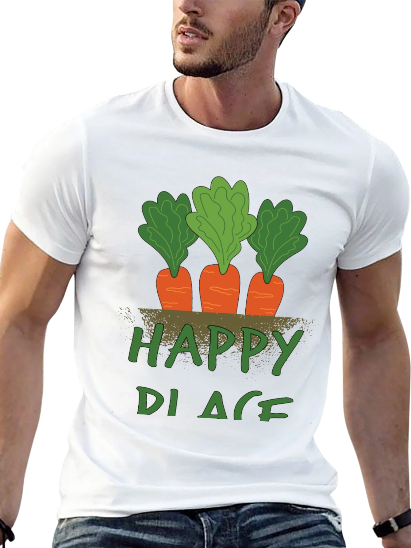 Happy Place Carrot Graphic Tee - Unisex