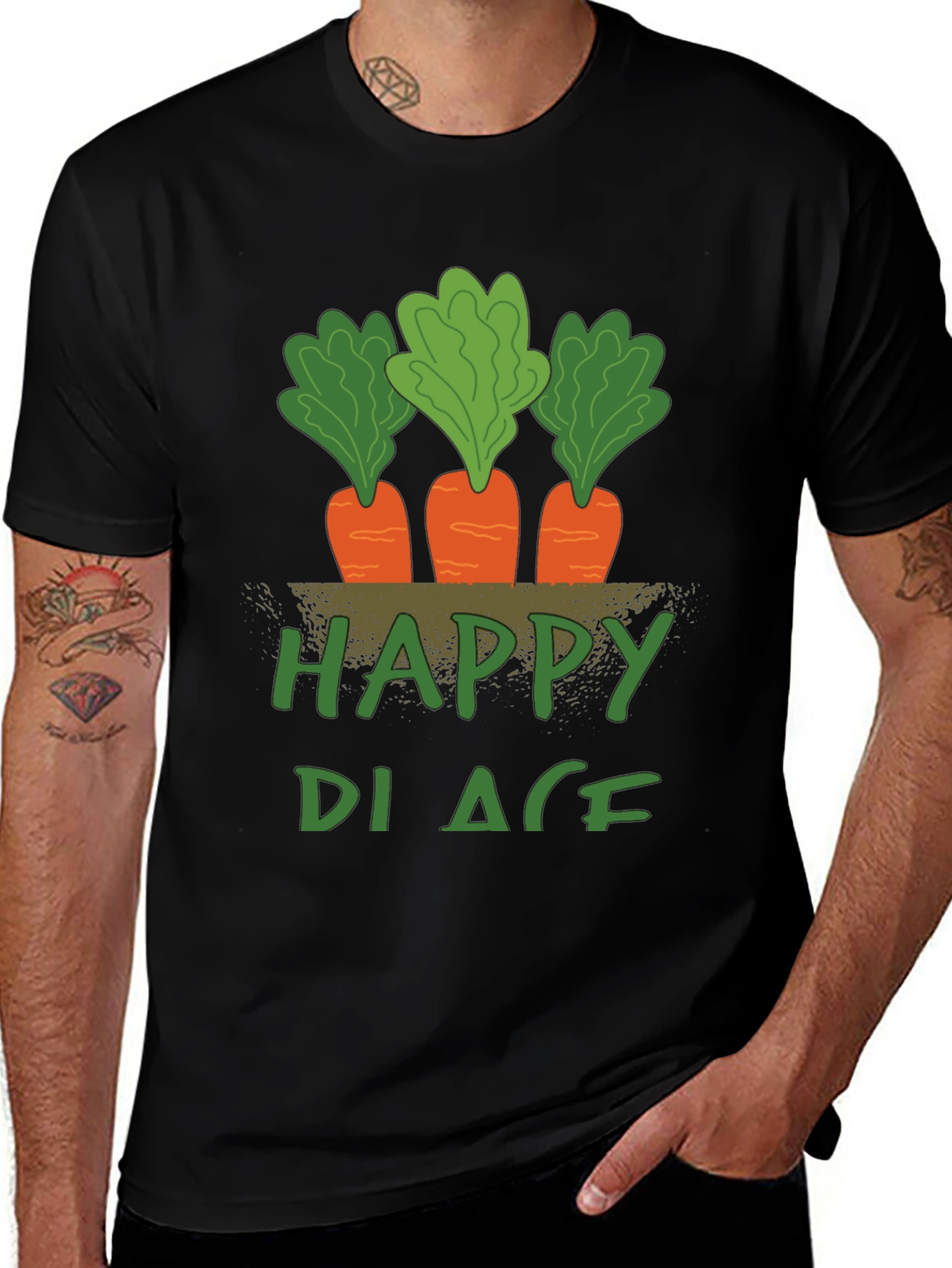 Happy Place Carrot Graphic Tee - Unisex