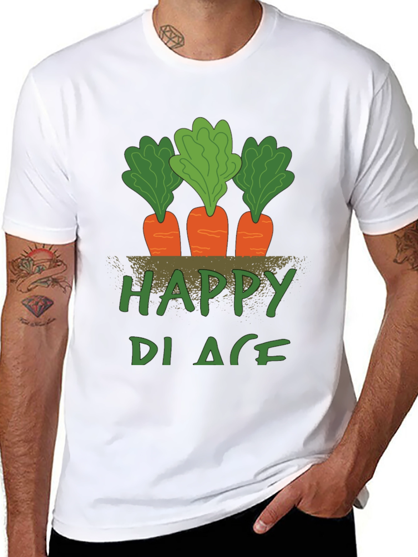 Happy Place Carrot Graphic Tee - Unisex