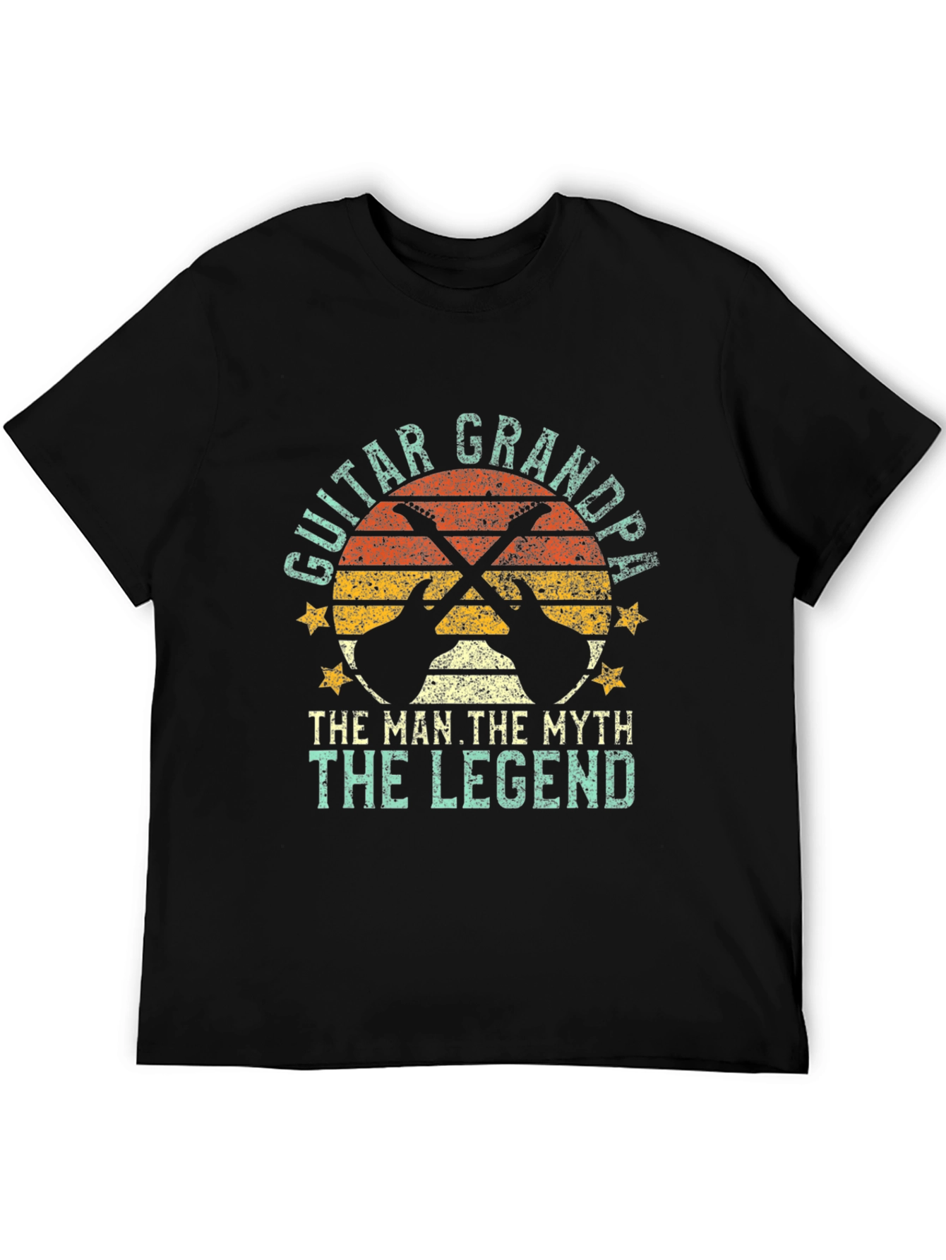 Guitar Grandpa Graphic Tee: The Man Myth Legend T-Shirt