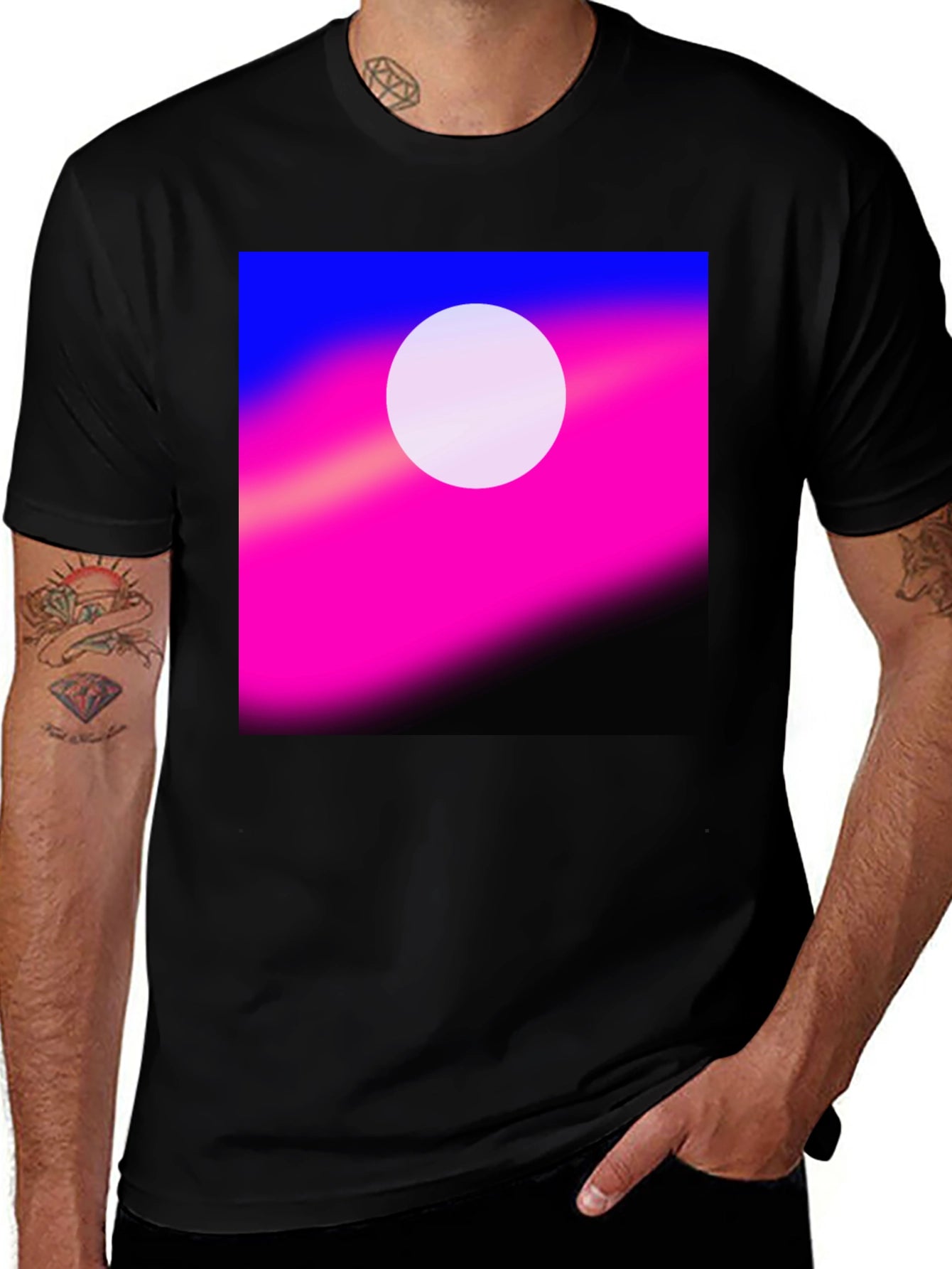 Modern Gradient Circle Graphic Tee