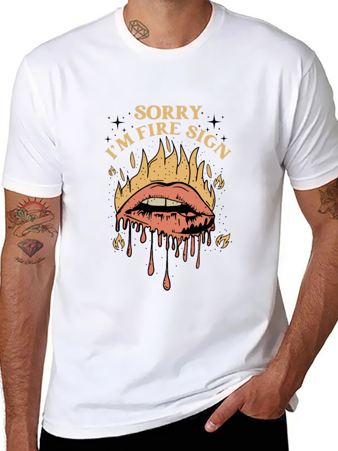 Sorry Im Fire Sign Graphic T-Shirt