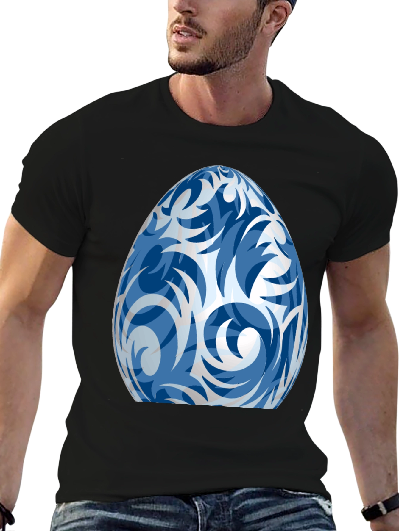 Blue Egg Graphic Tee - Unique Design