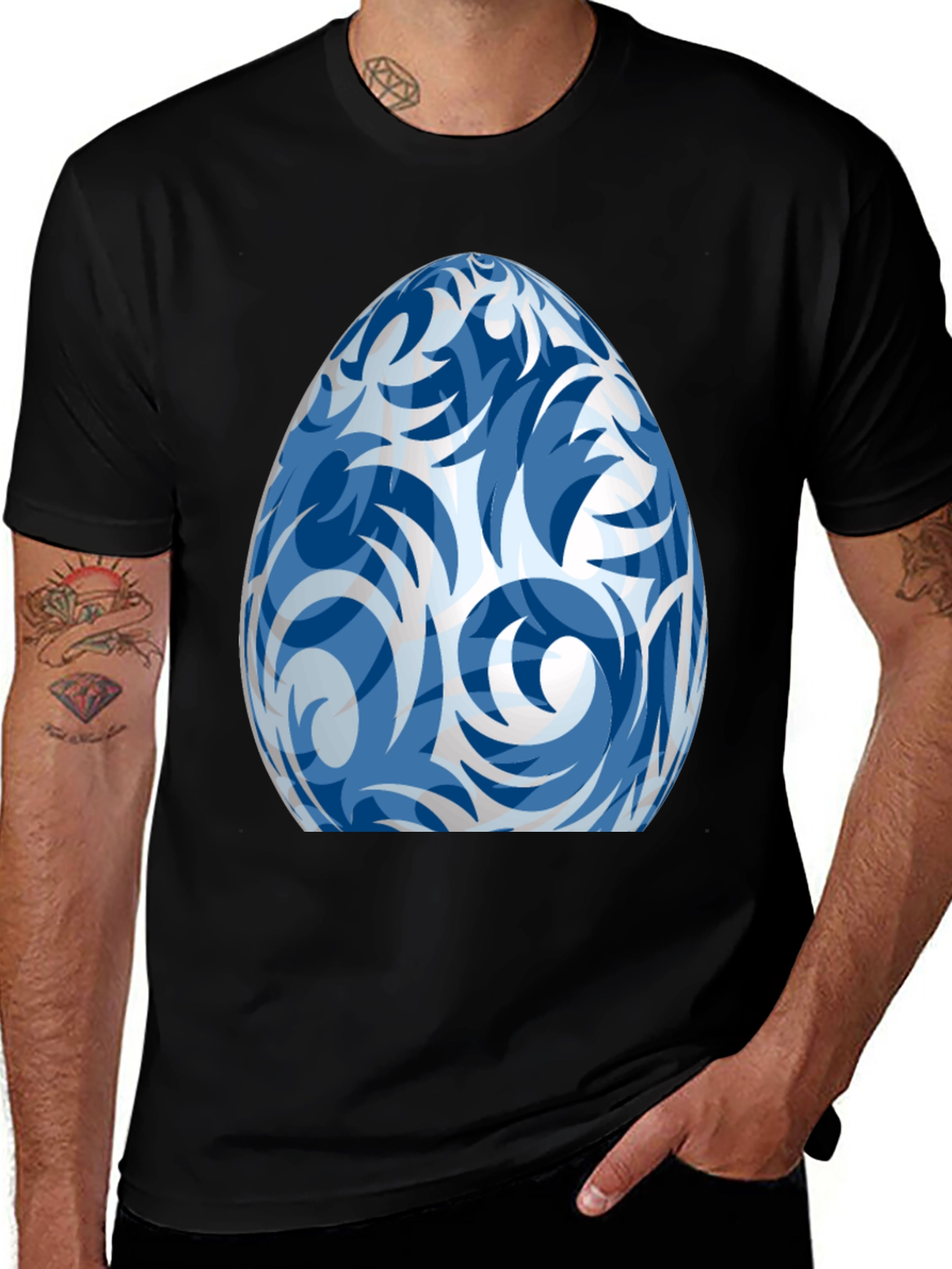 Blue Egg Graphic Tee - Unique Design