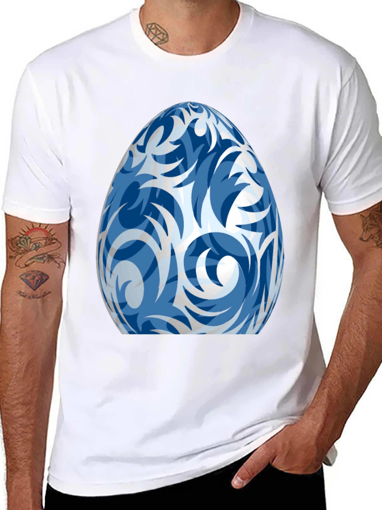 Blue Egg Graphic Tee - Unique Design