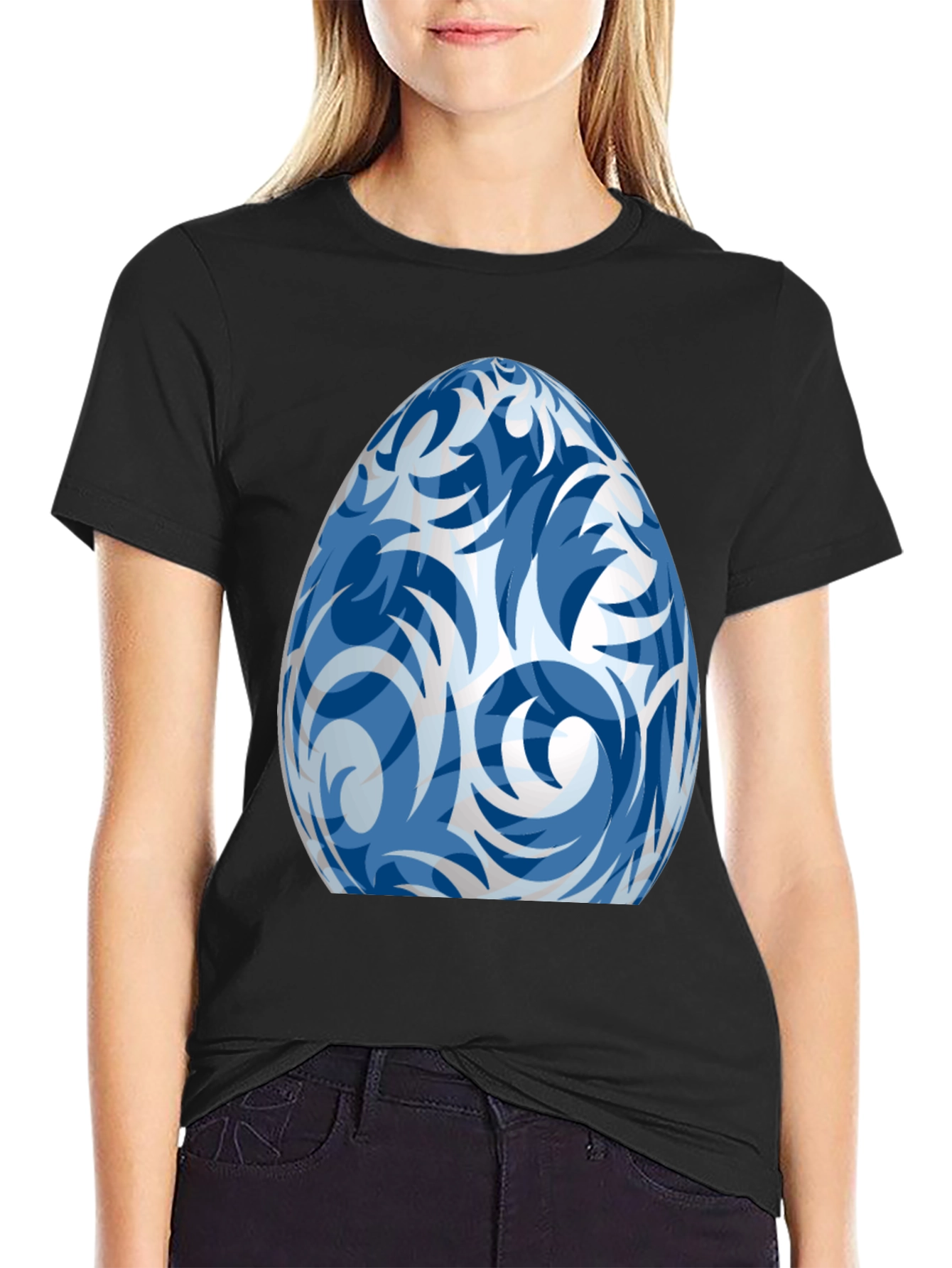 Blue Egg Graphic Tee - Unique Design