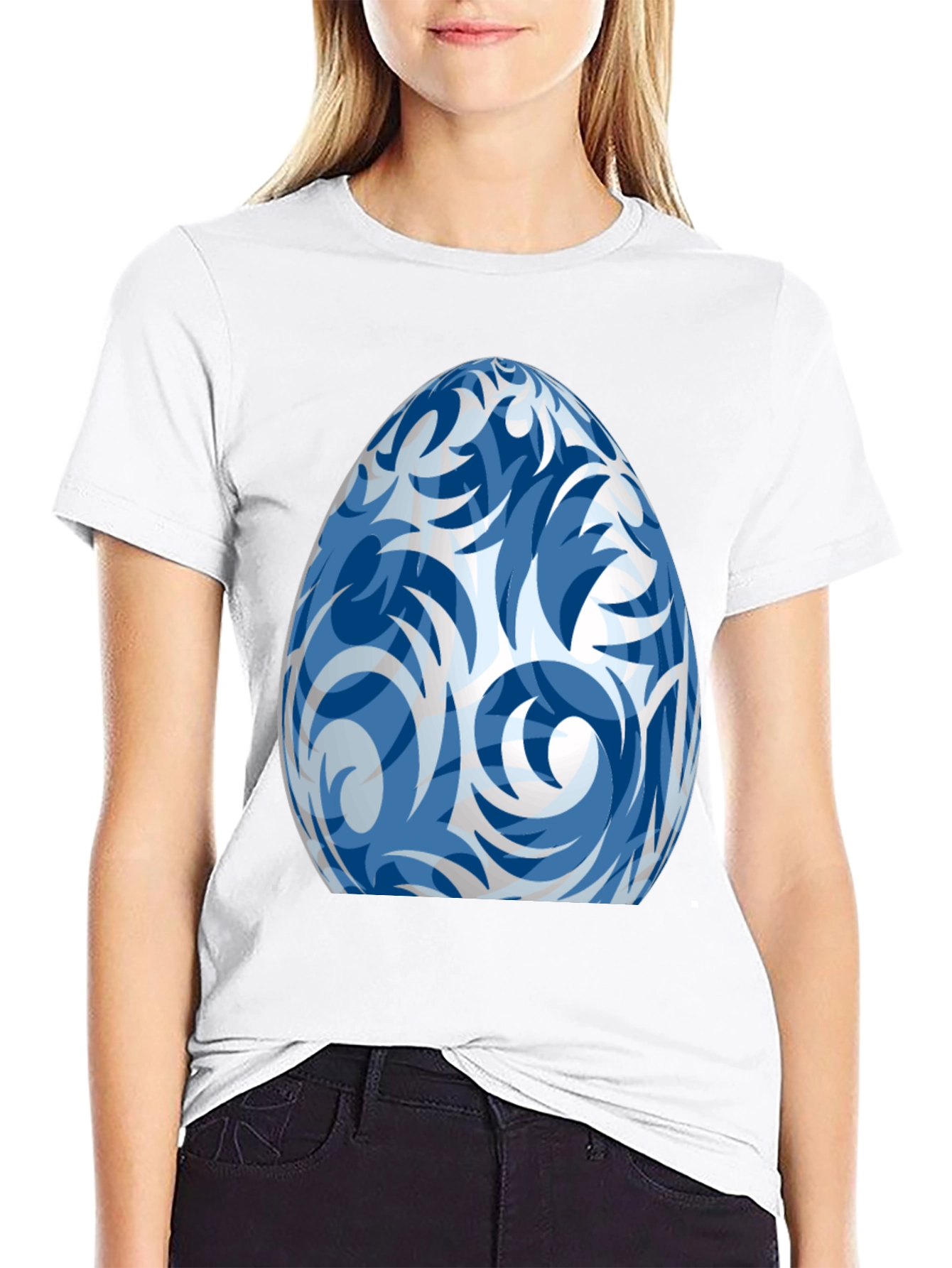 Blue Egg Graphic Tee - Unique Design