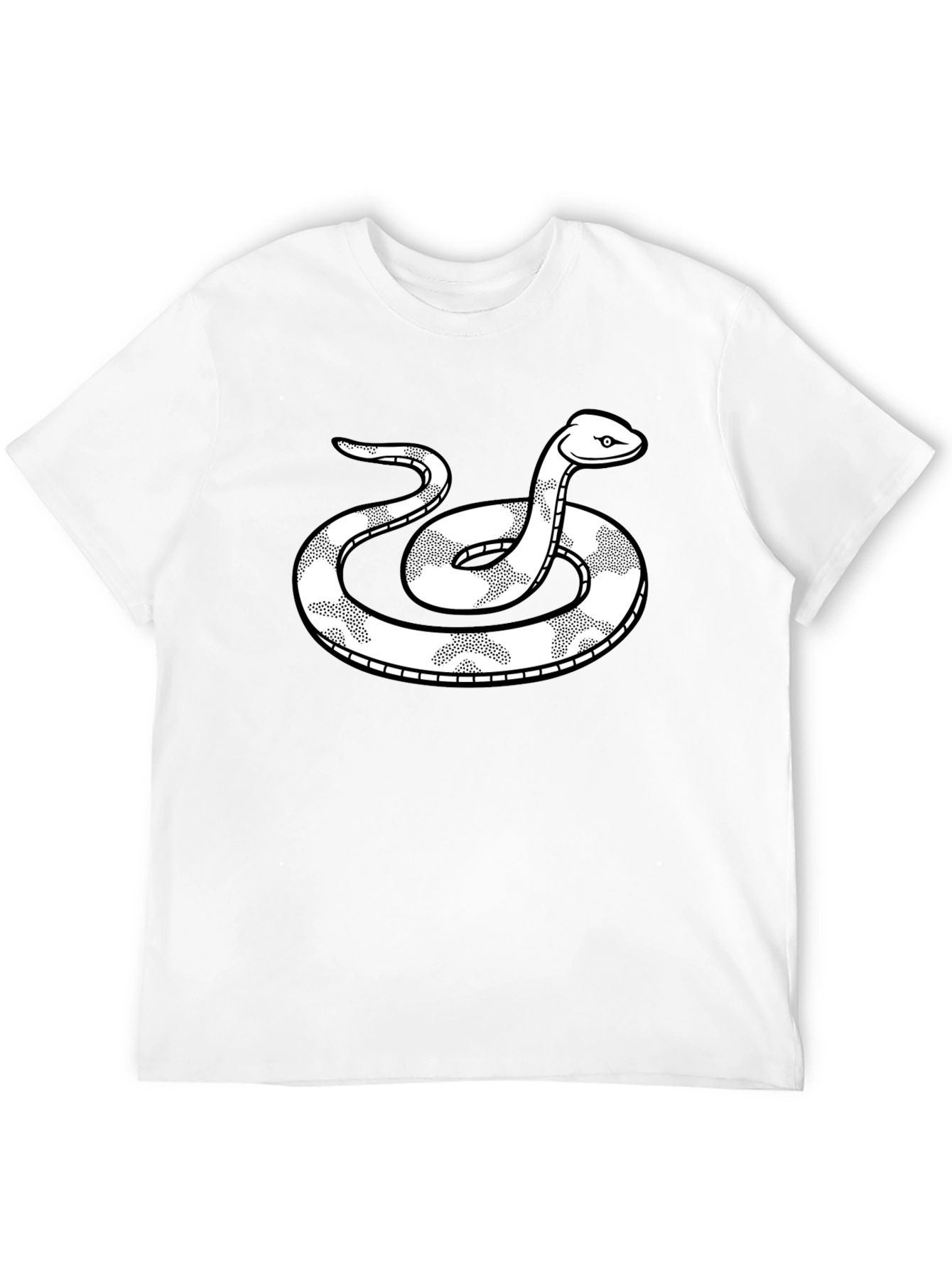 Snake Graphic Tee - Black Cotton T-Shirt