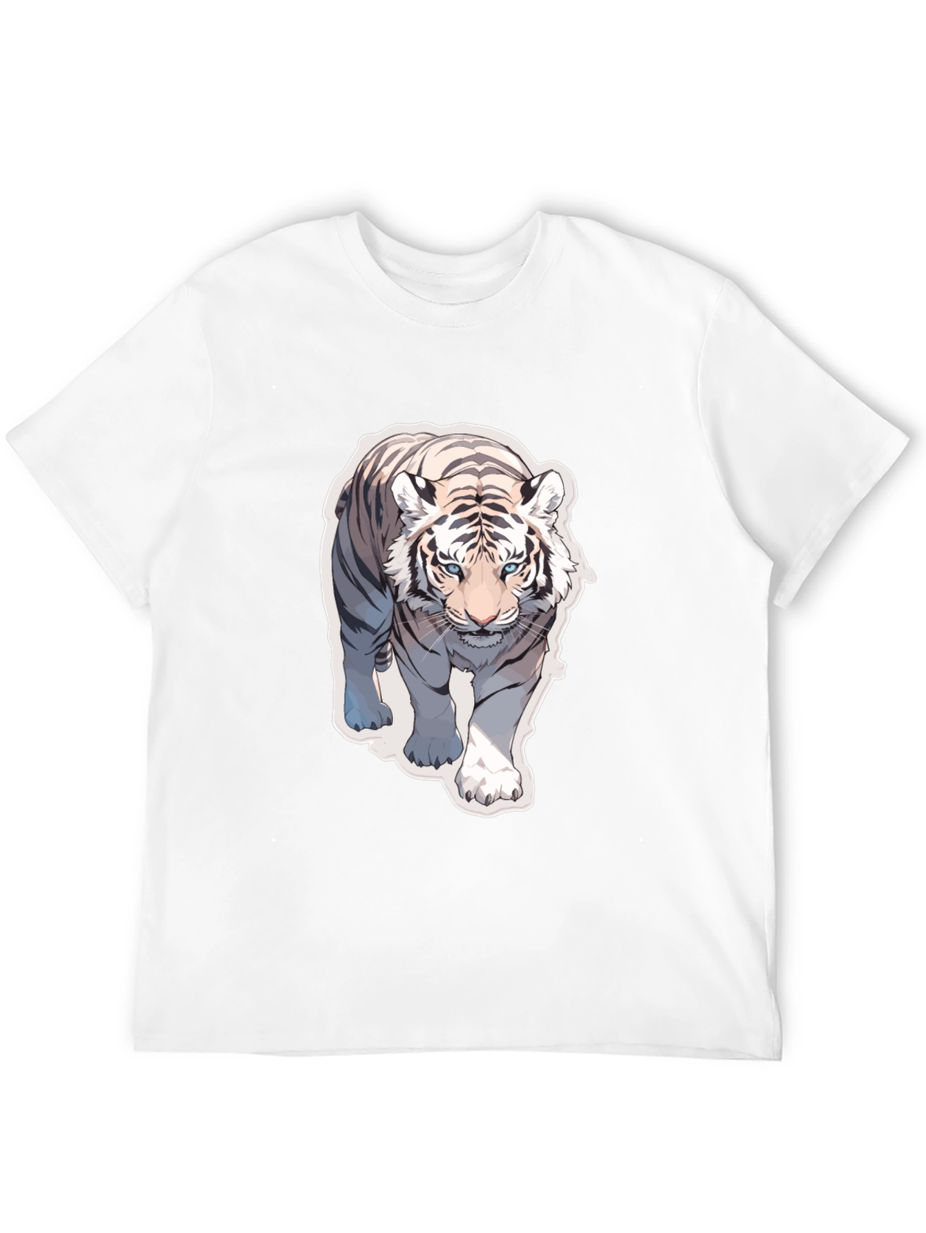 White Tiger Graphic Tee - Cool Animal Print Shirt