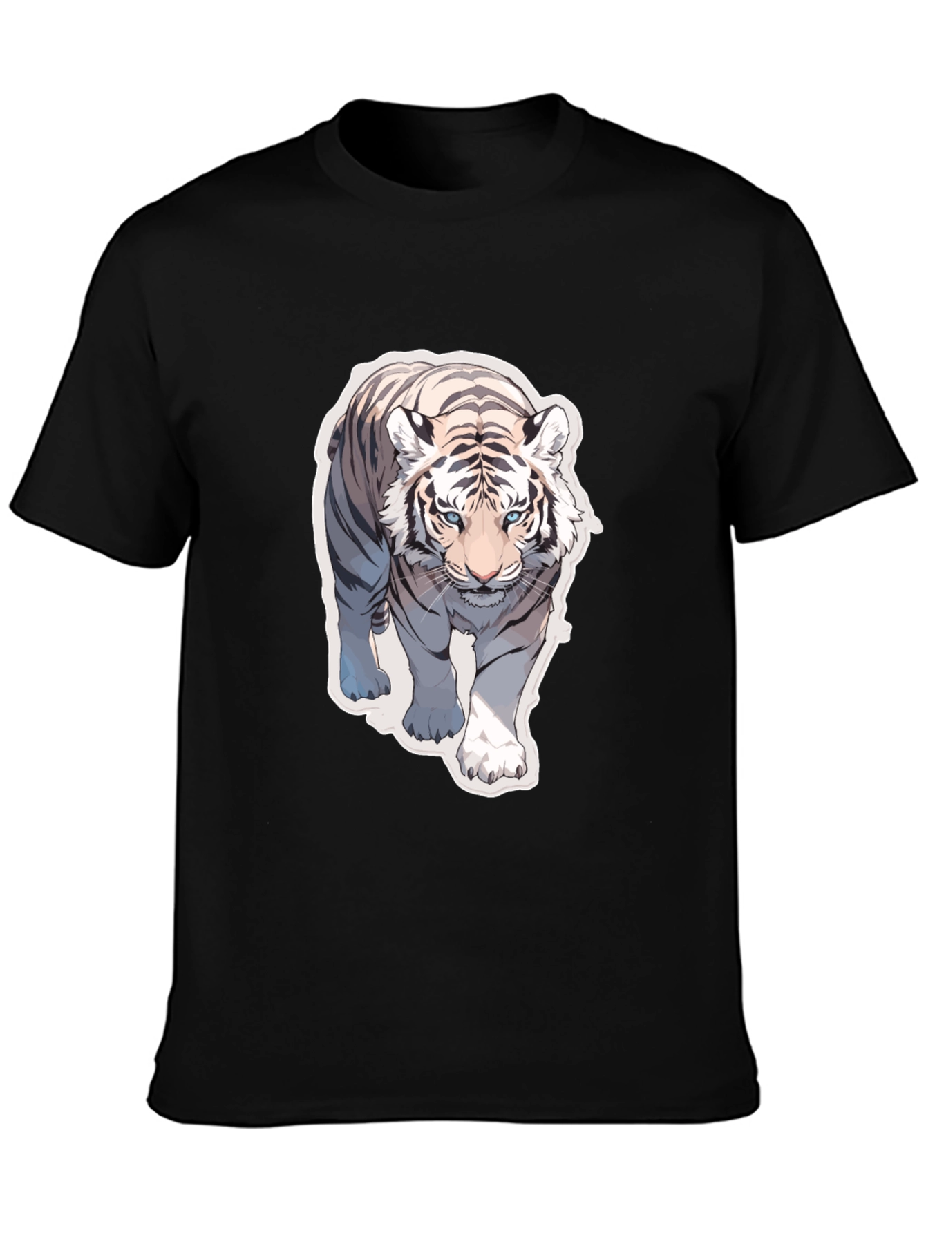 White Tiger Graphic Tee - Cool Animal Print Shirt