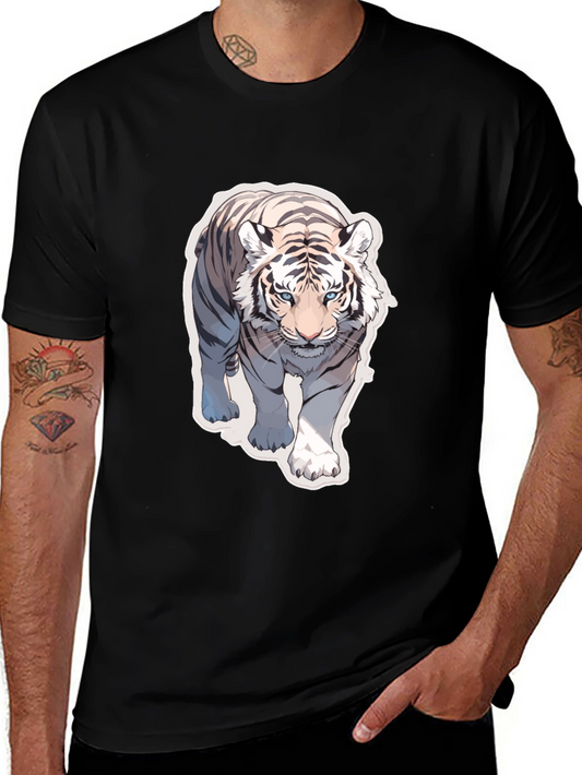White Tiger Graphic Tee - Cool Animal Print Shirt