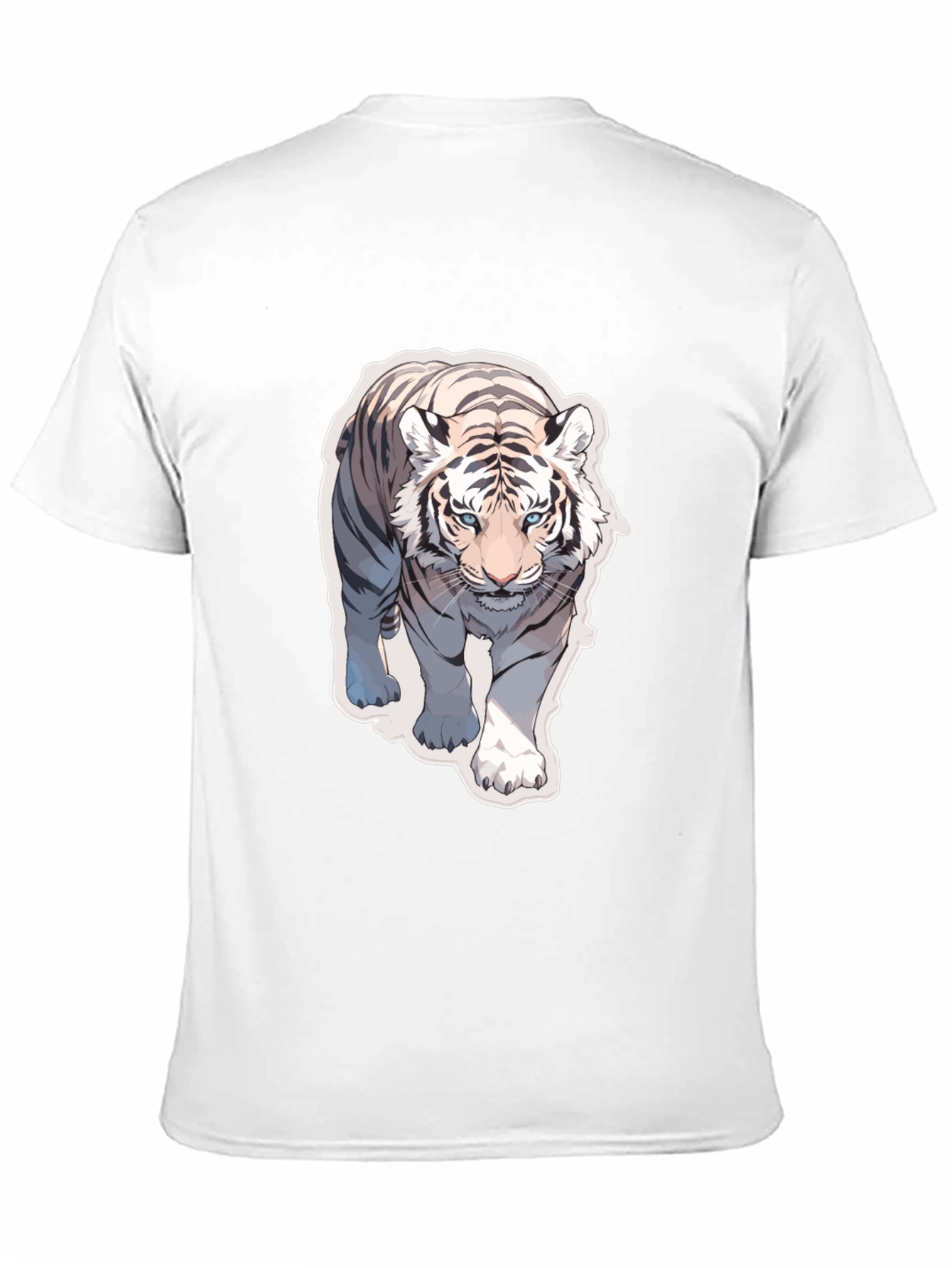 White Tiger Graphic Tee - Cool Animal Print Shirt