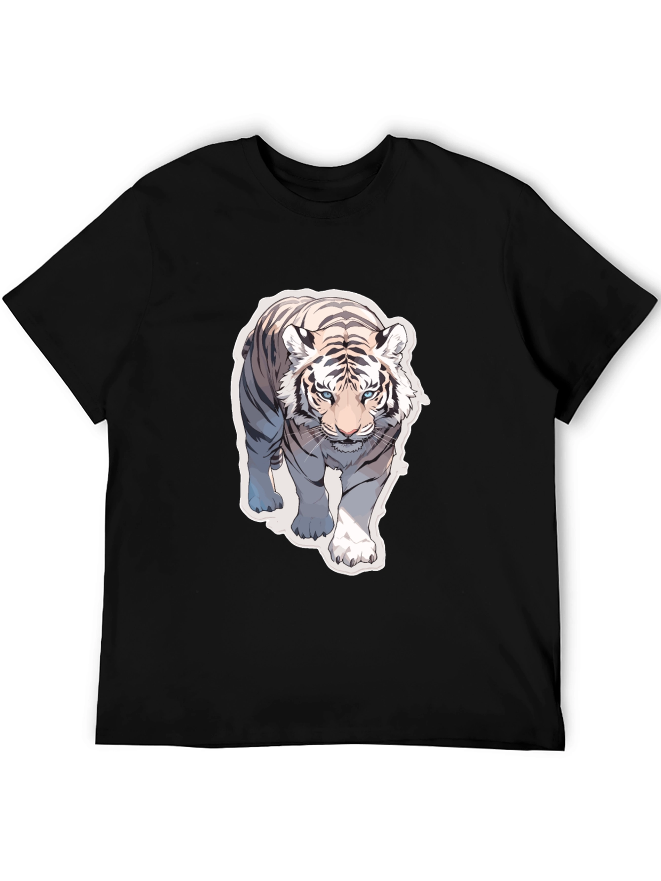 White Tiger Graphic Tee - Cool Animal Print Shirt