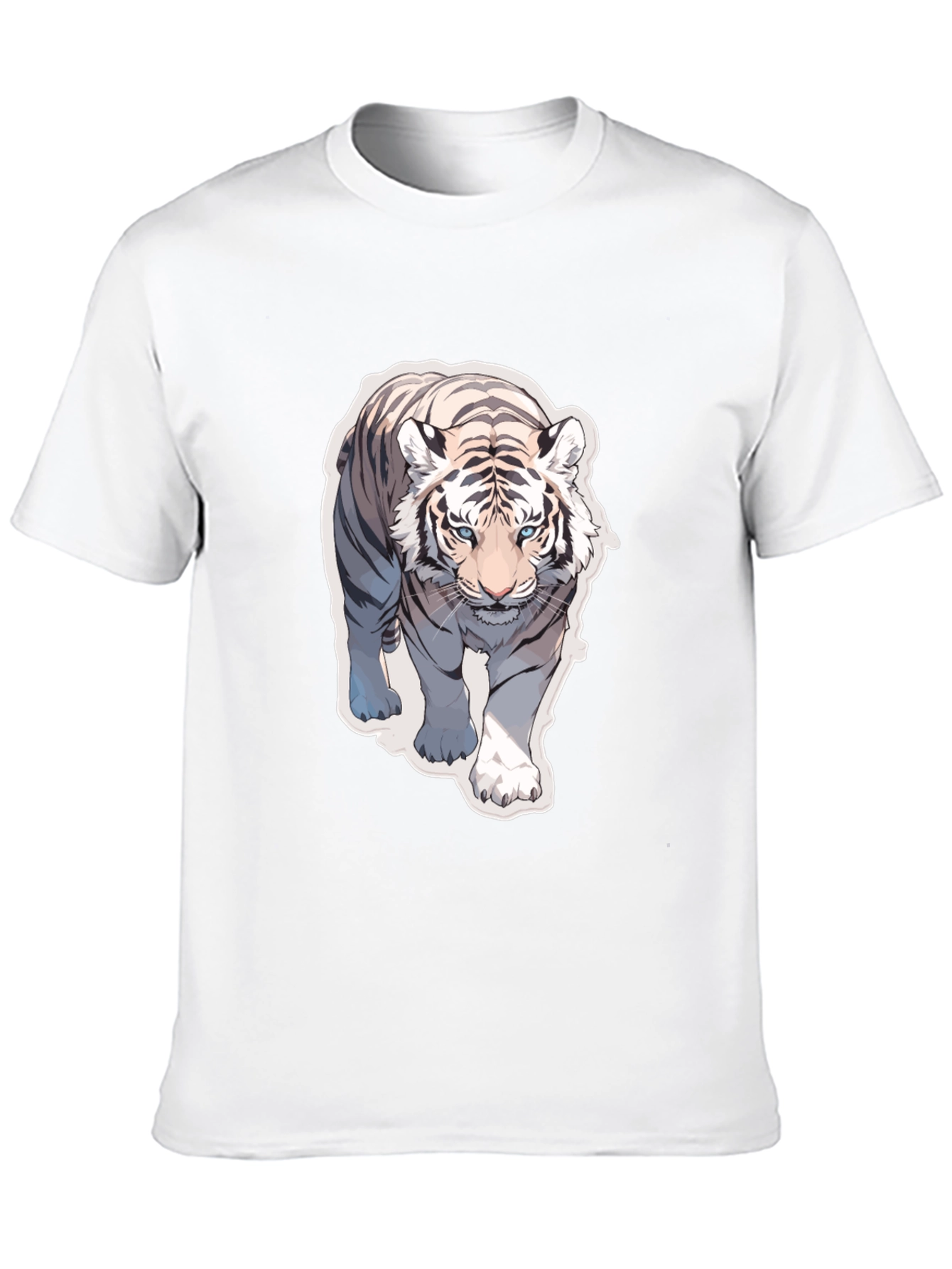 White Tiger Graphic Tee - Cool Animal Print Shirt