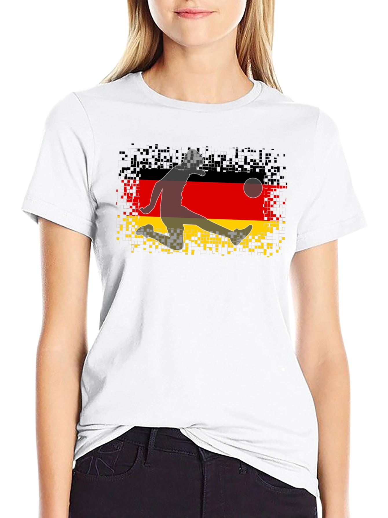 German Flag Soccer Player Graphic Tee