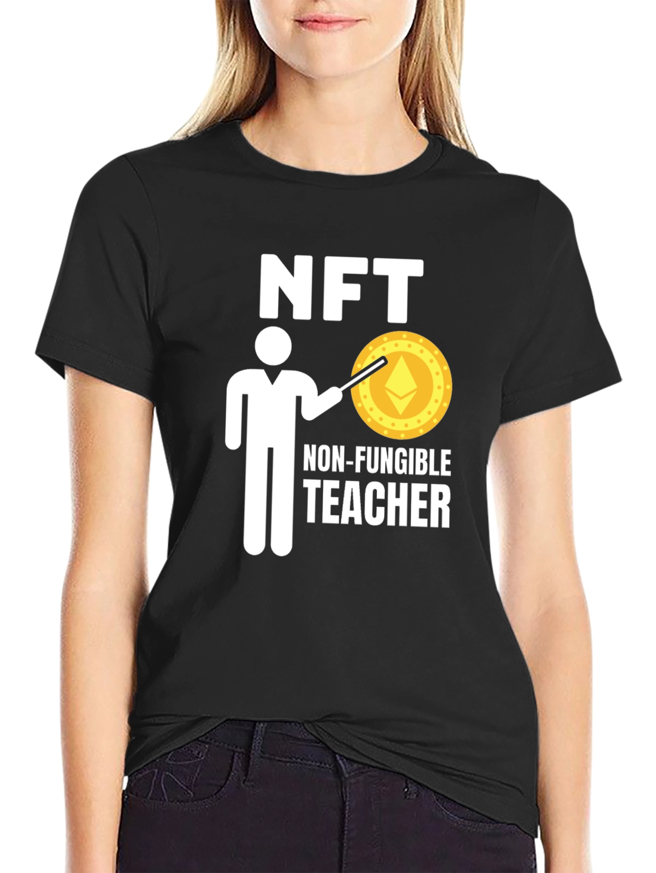 NFT Teacher Black T-Shirt - Crypto Education
