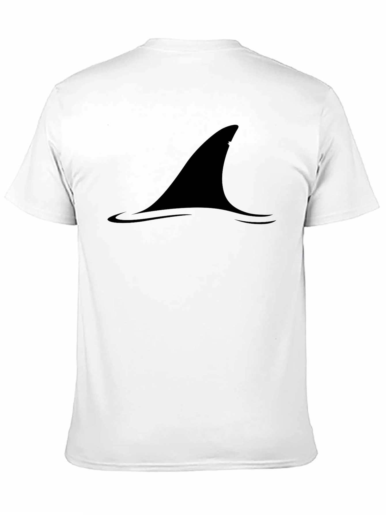 Shark Fin Graphic Black T-Shirt - Mens Casual Tee