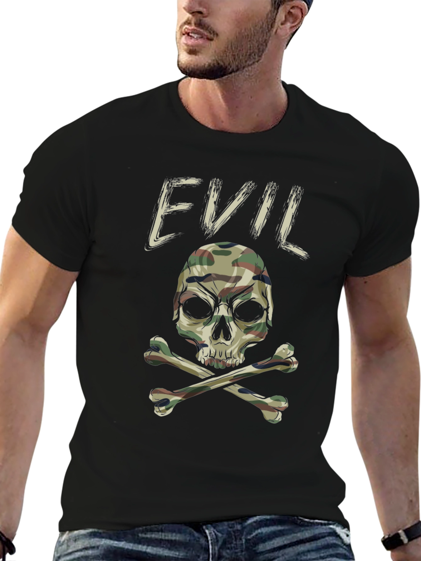 Evil Camo Skull T-Shirt