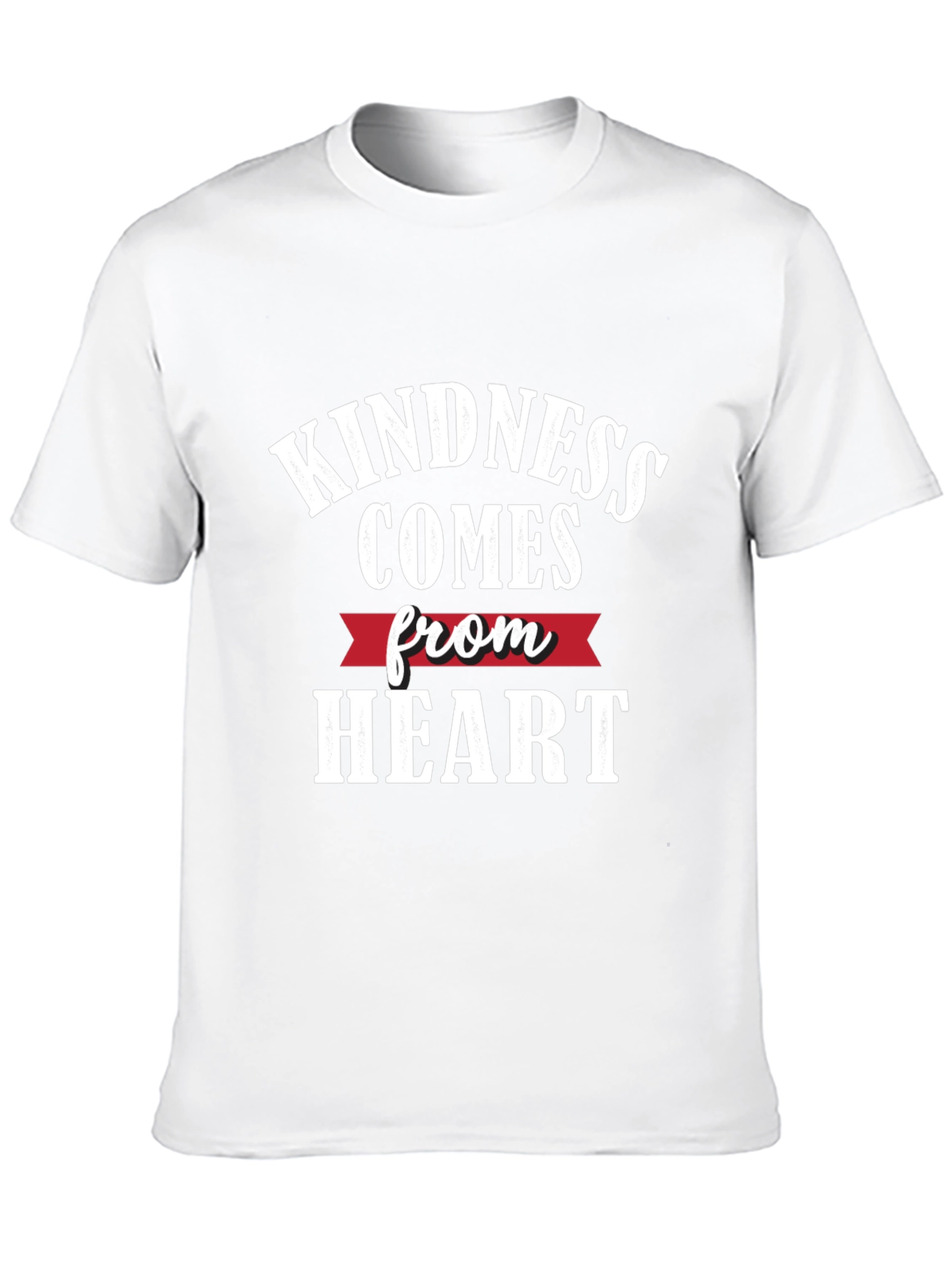 Kindness Comes From Heart Black Graphic Tee
