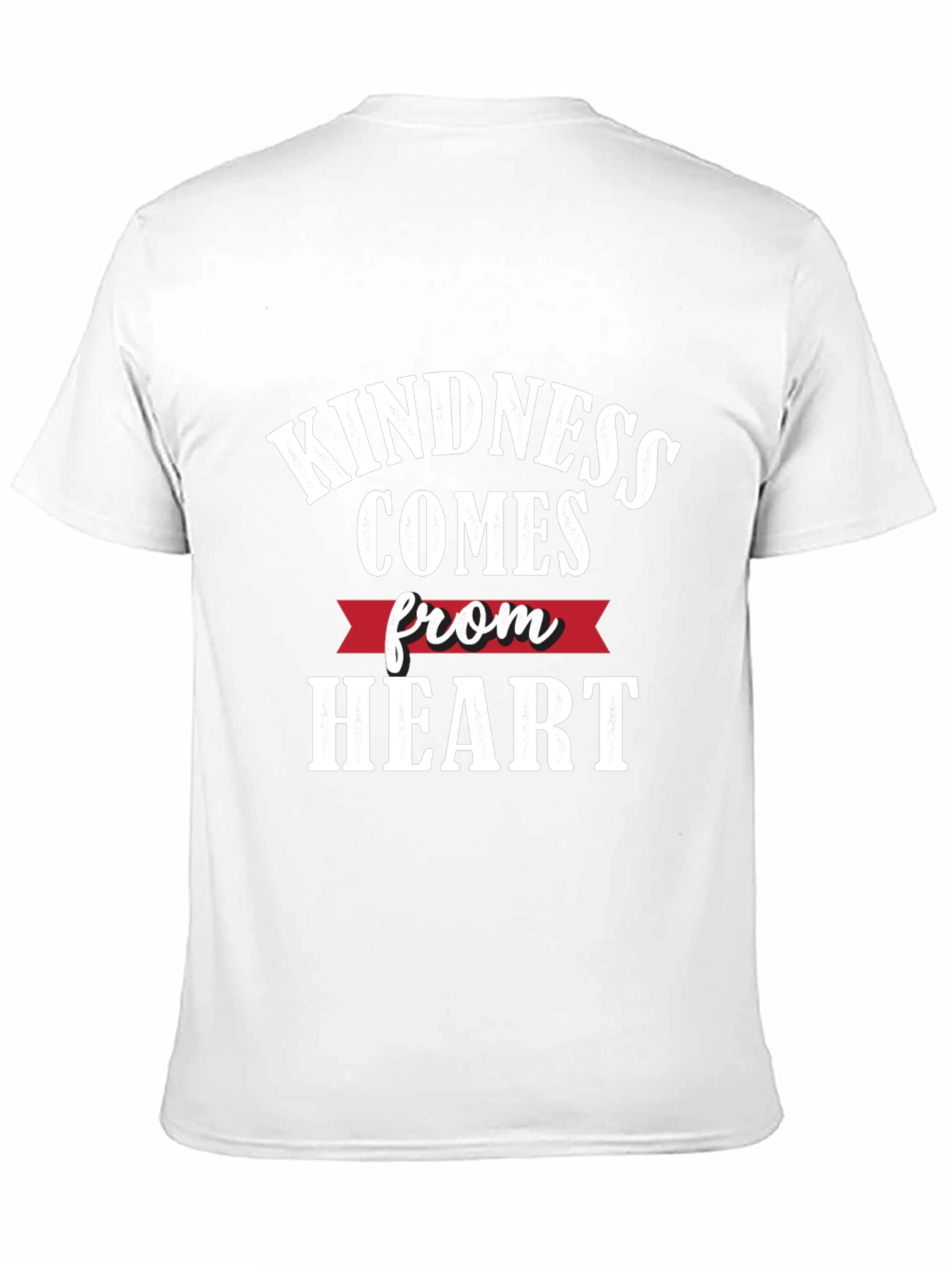 Kindness Comes From Heart Black Graphic Tee