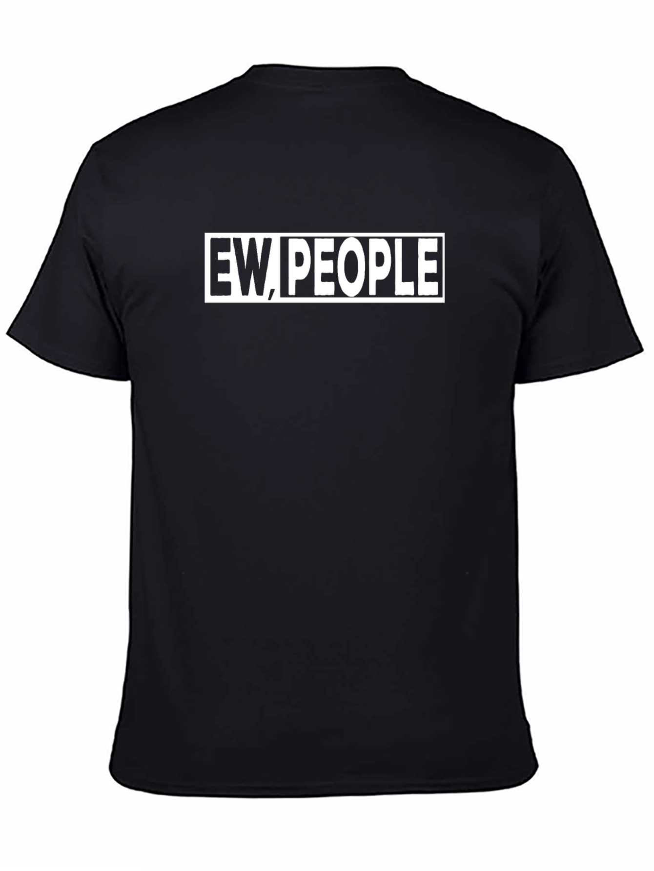 Ew People Graphic Tee - Black Cotton T-Shirt