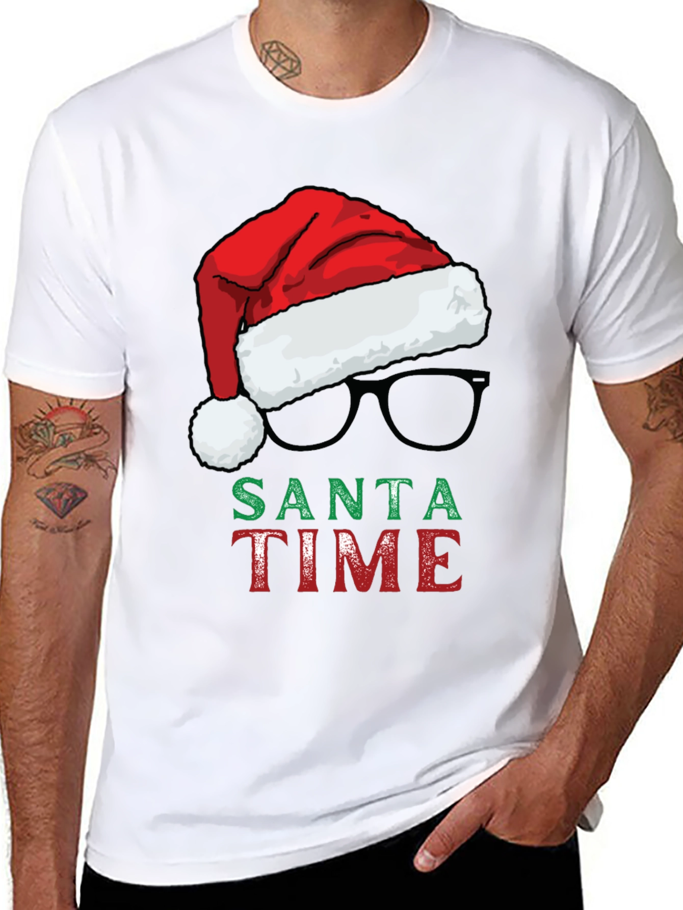 Santa Time Graphic T-Shirt Holiday Apparel