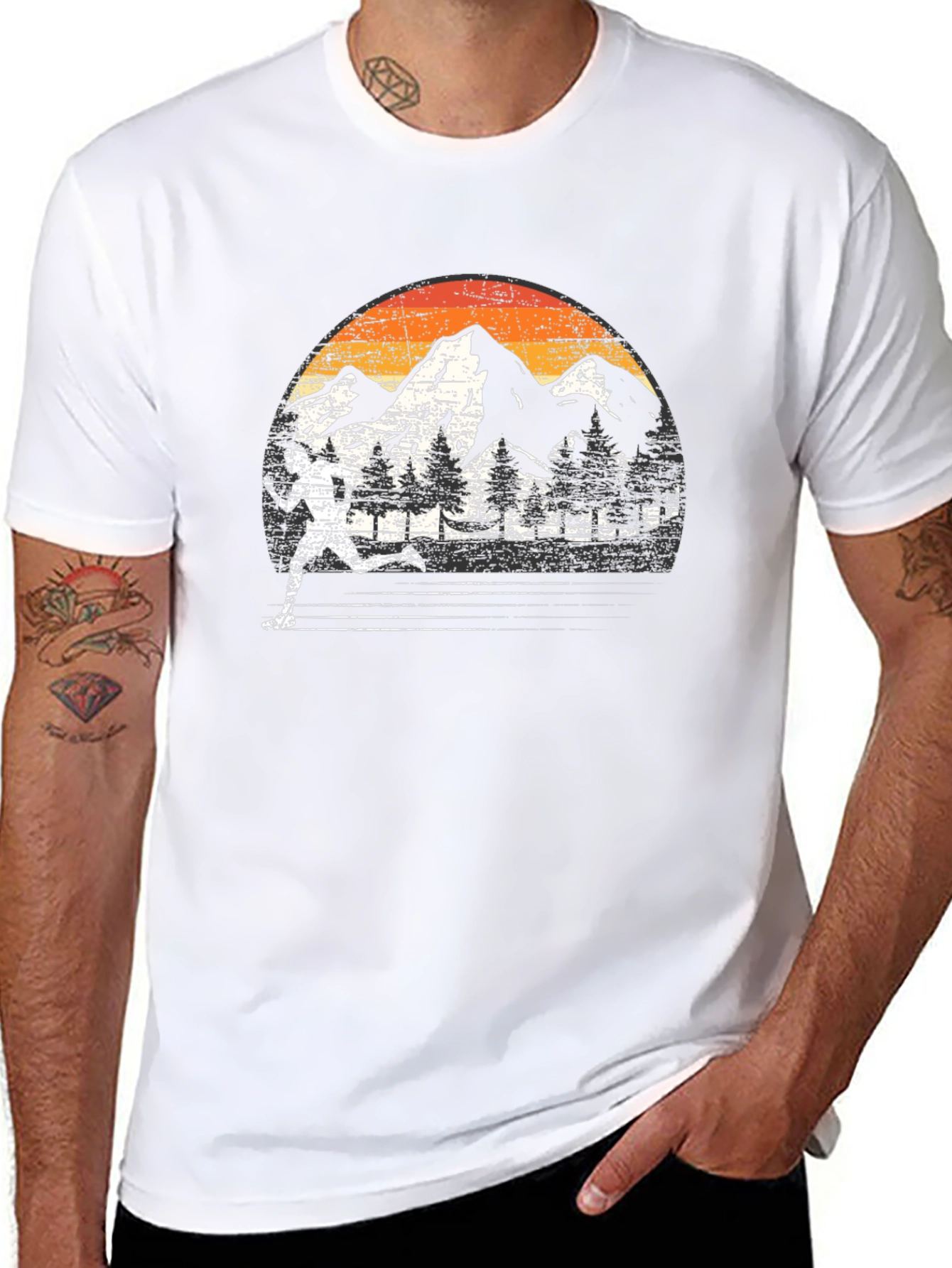 Retro Mountain Runner Graphic Tee