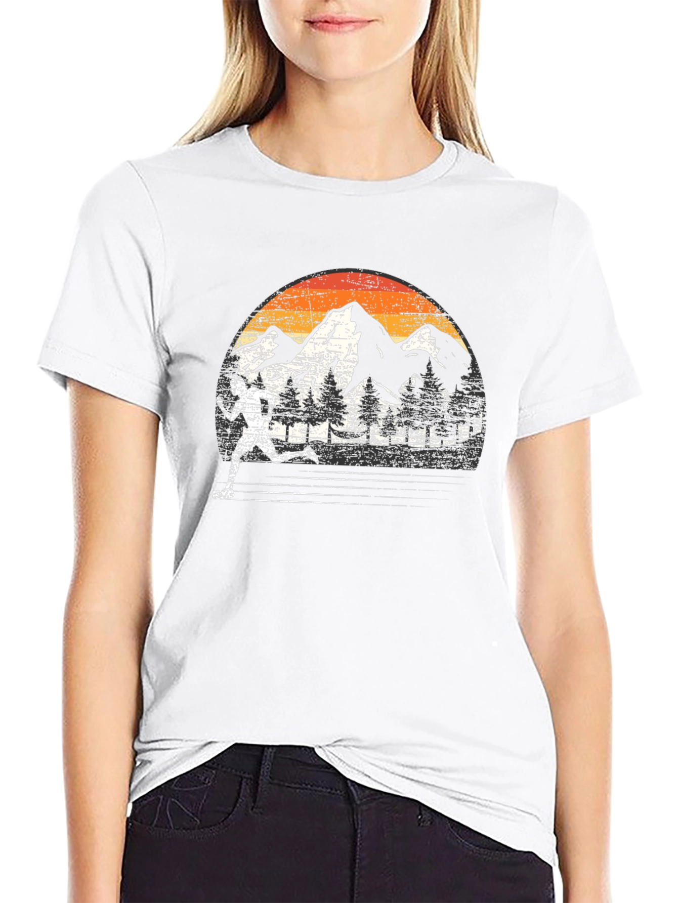 Retro Mountain Runner Graphic Tee