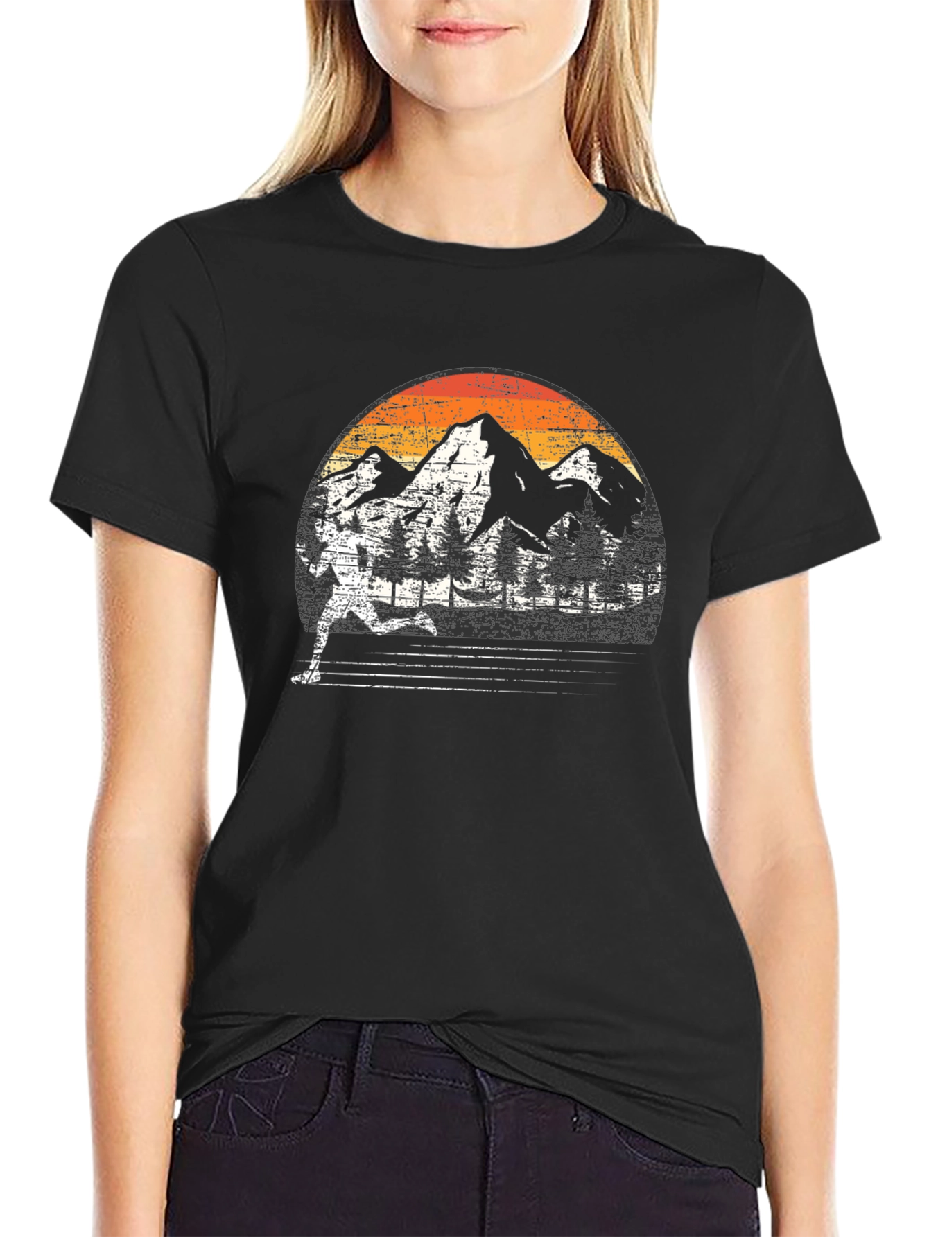 Retro Mountain Runner Graphic Tee