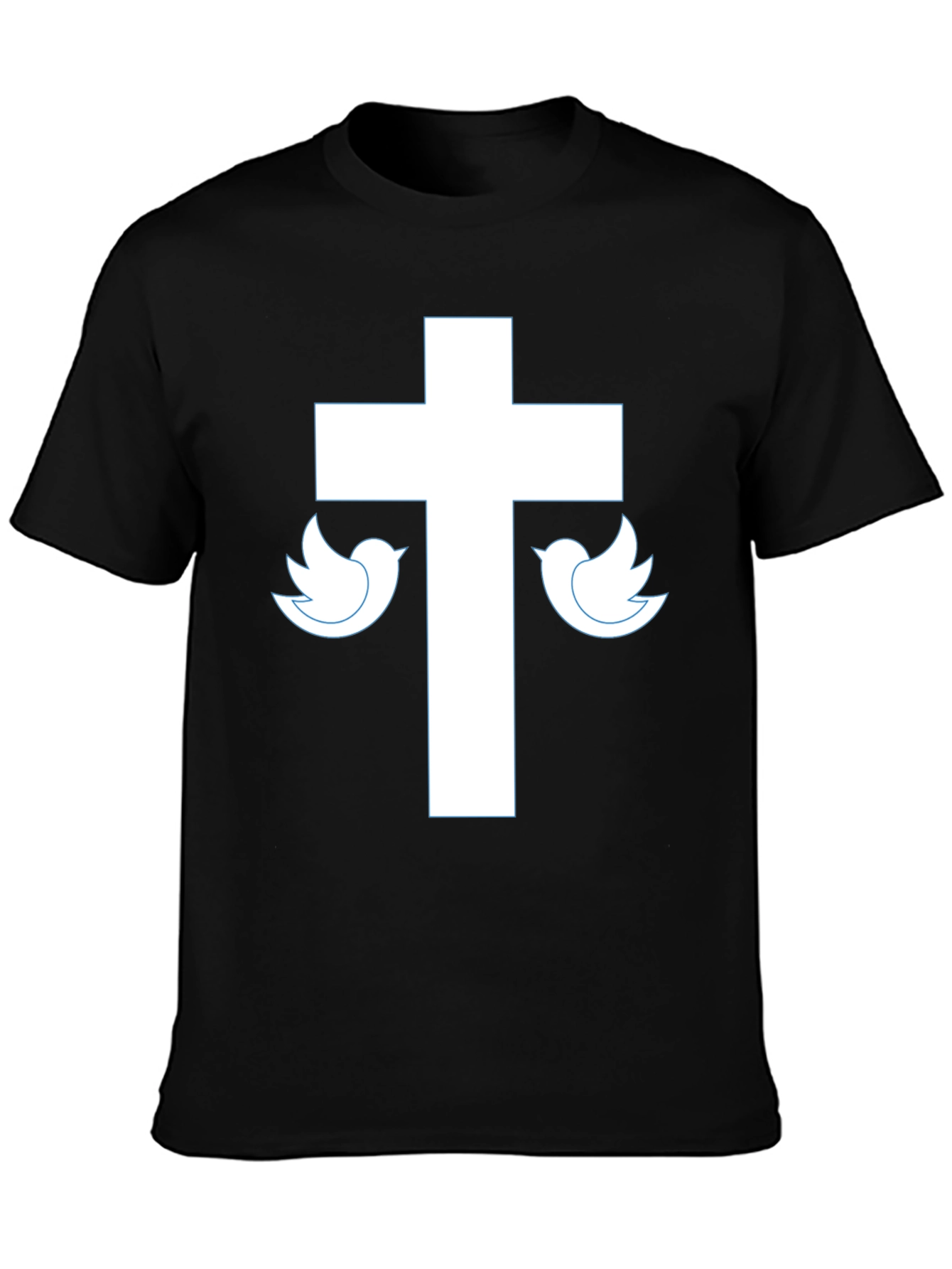 Cross & Dove Graphic Tee - Black Christian T-Shirt