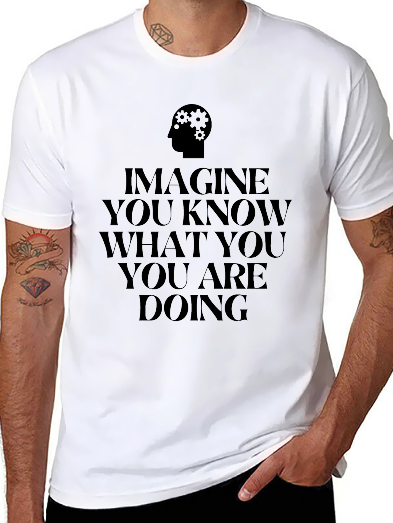 Imagine You Know What You Are Doing Black Tee