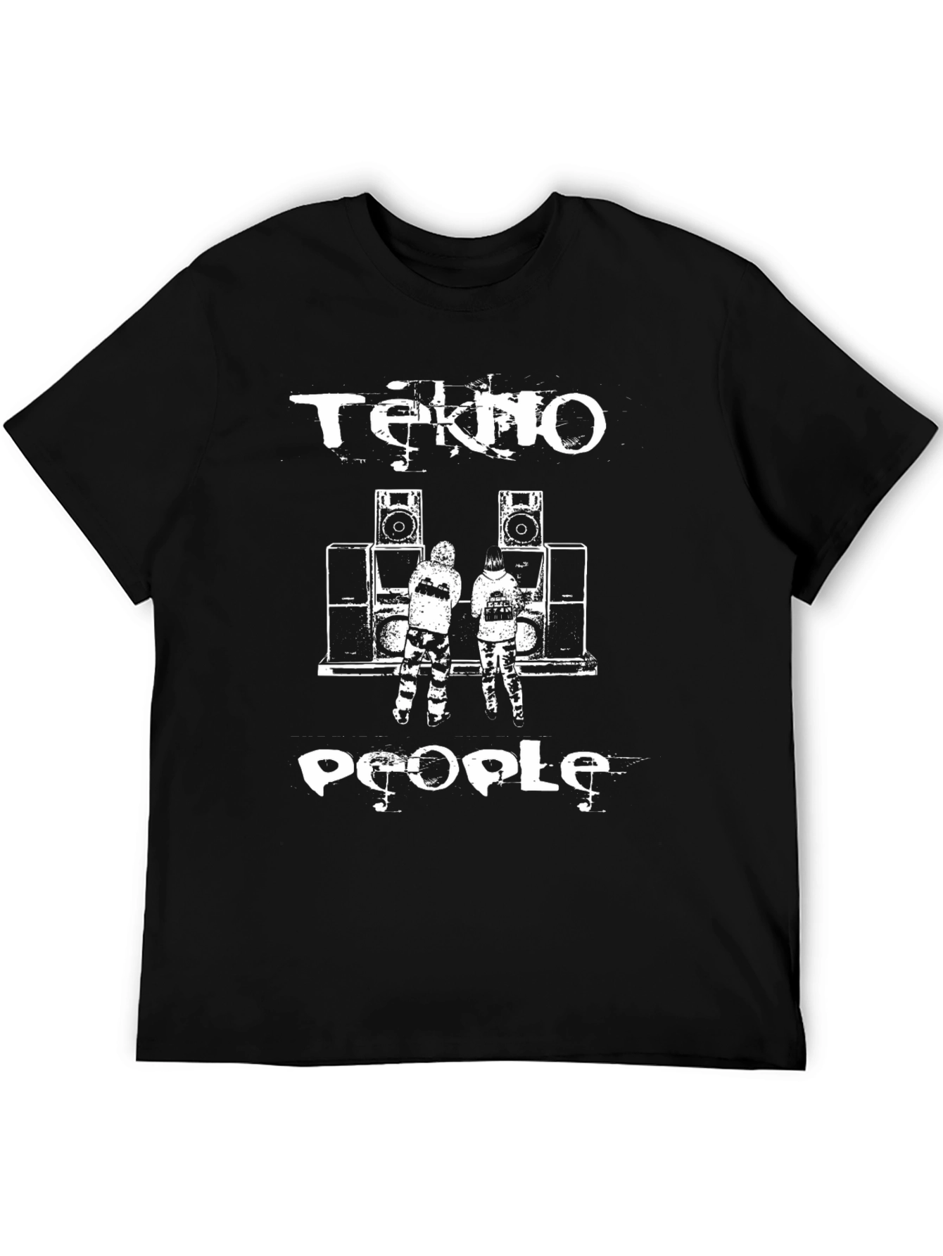 Tekno People Graphic T-Shirt - Black