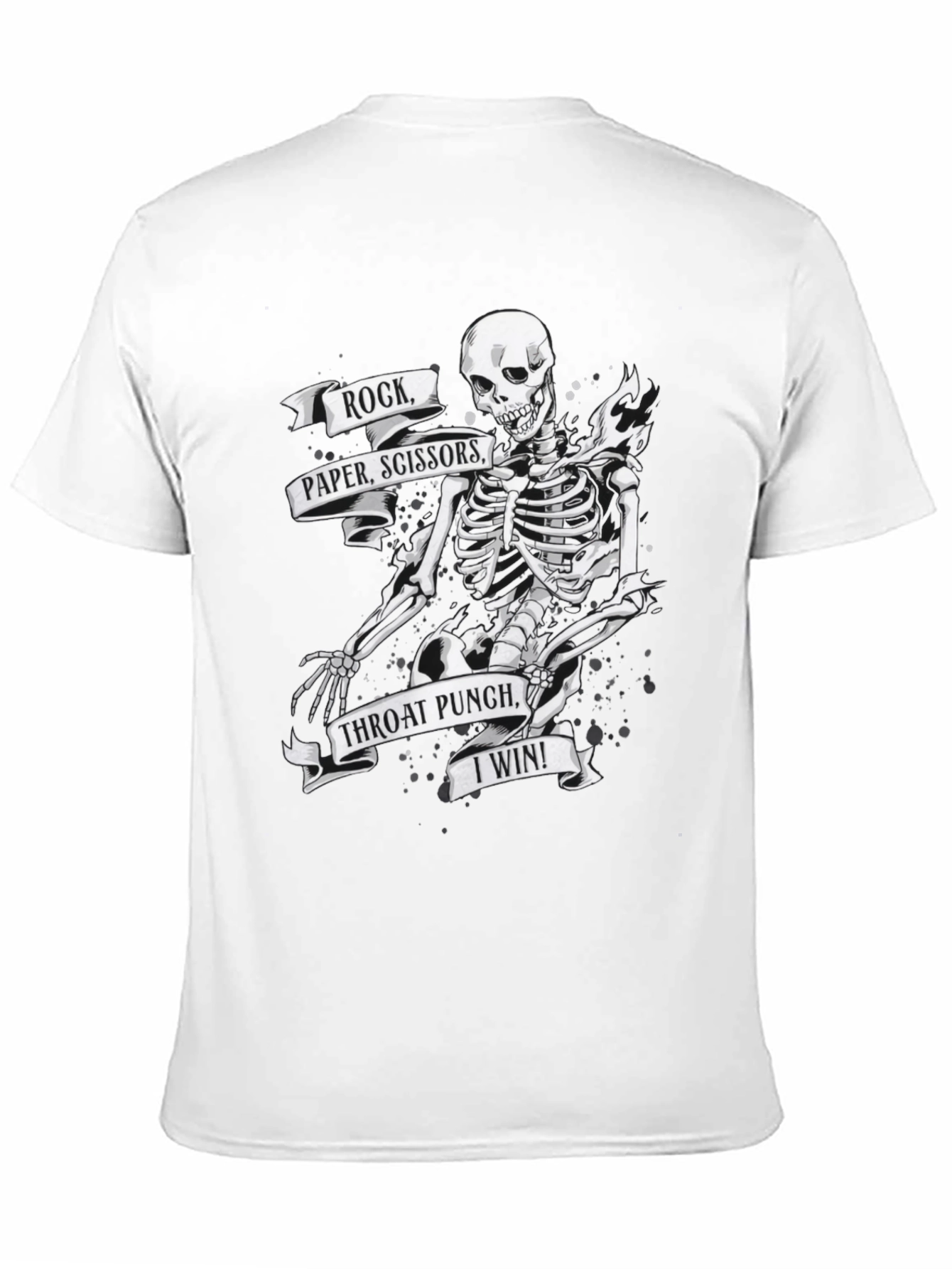 Rock Paper Scissors Skeleton Graphic Tee