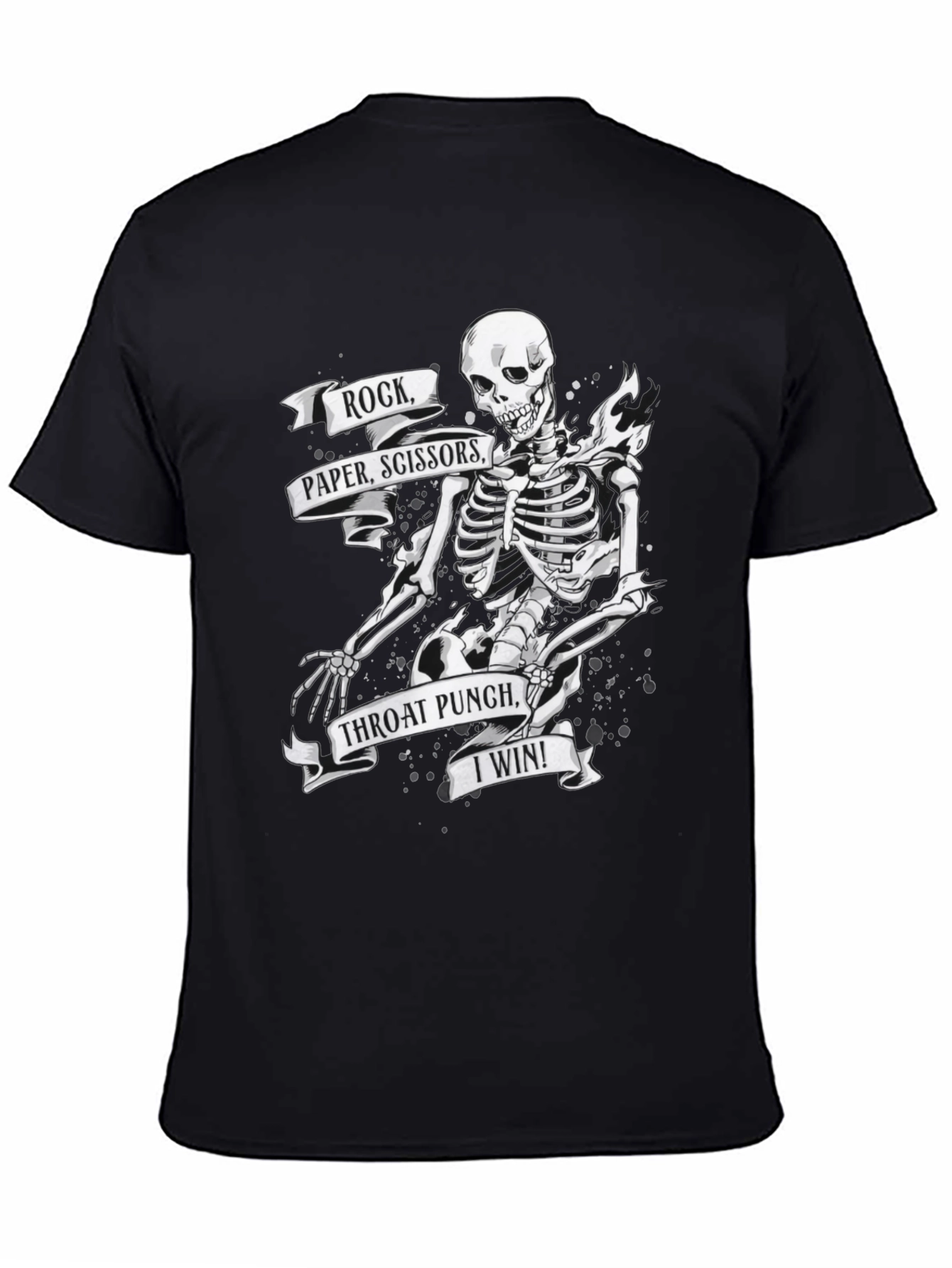 Rock Paper Scissors Skeleton Graphic Tee