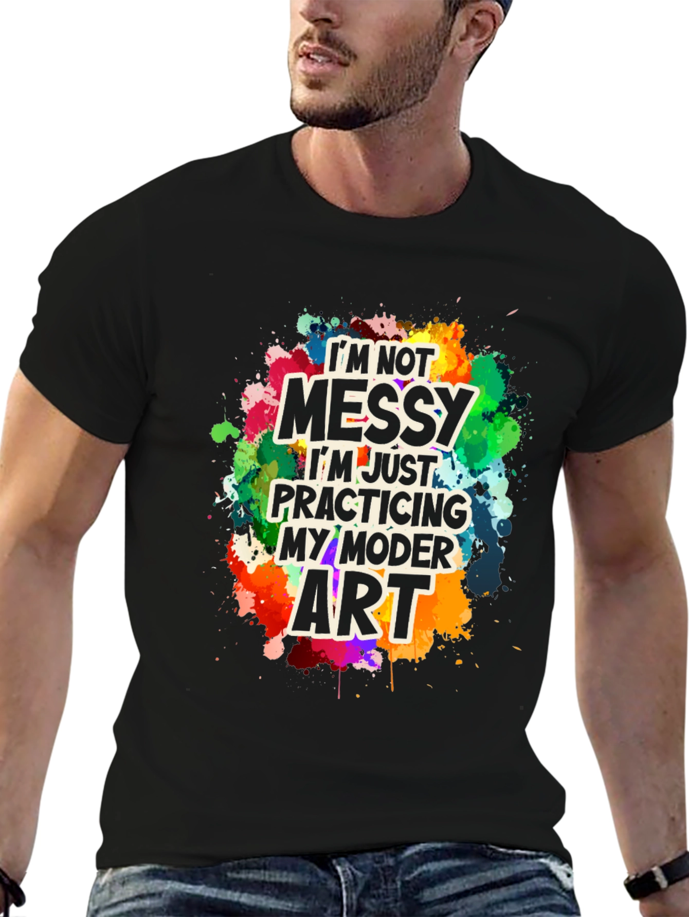 Funny Modern Art Messy T-Shirt
